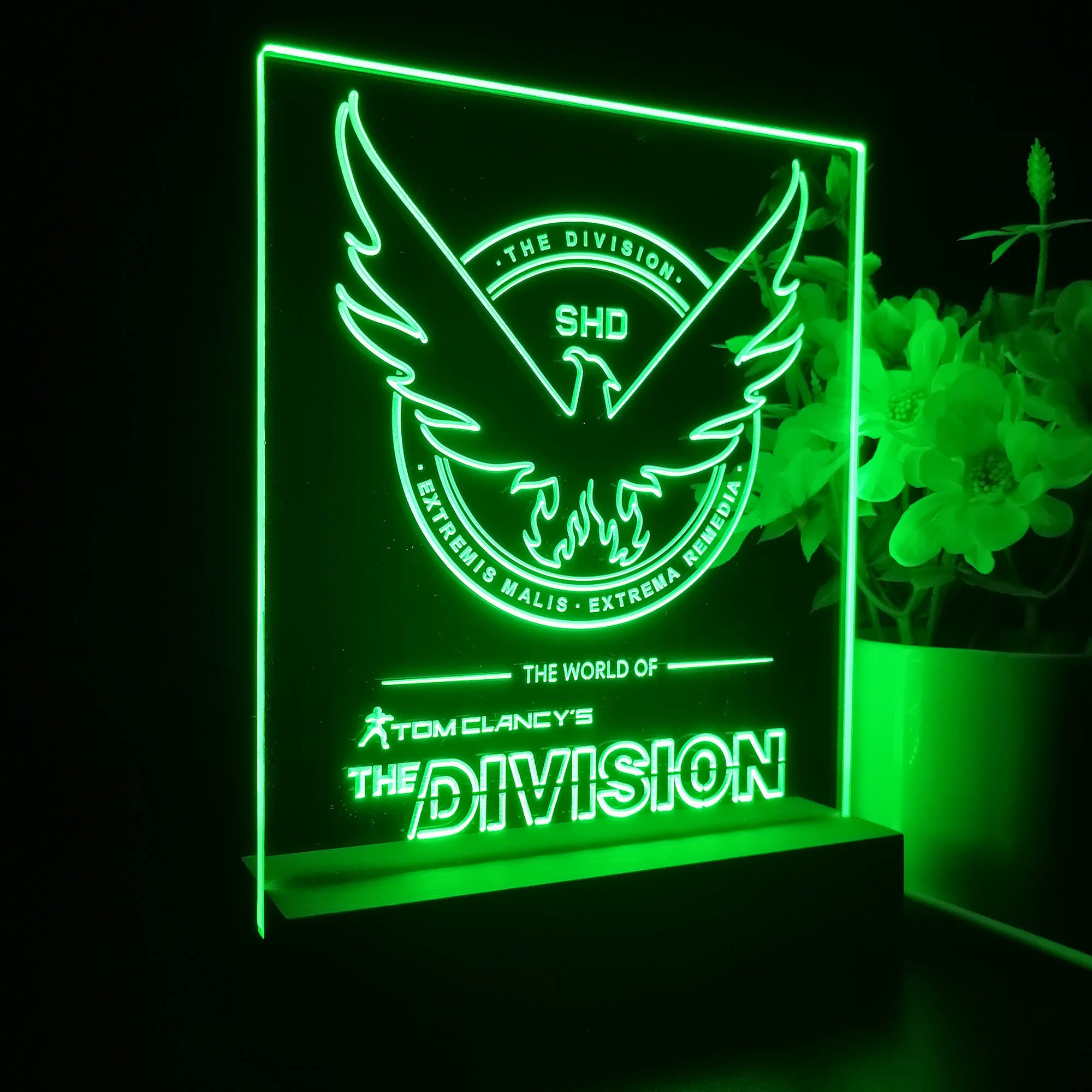 Tom Clancy's Division 3D Neon LED Night Light Sign Table Lamp