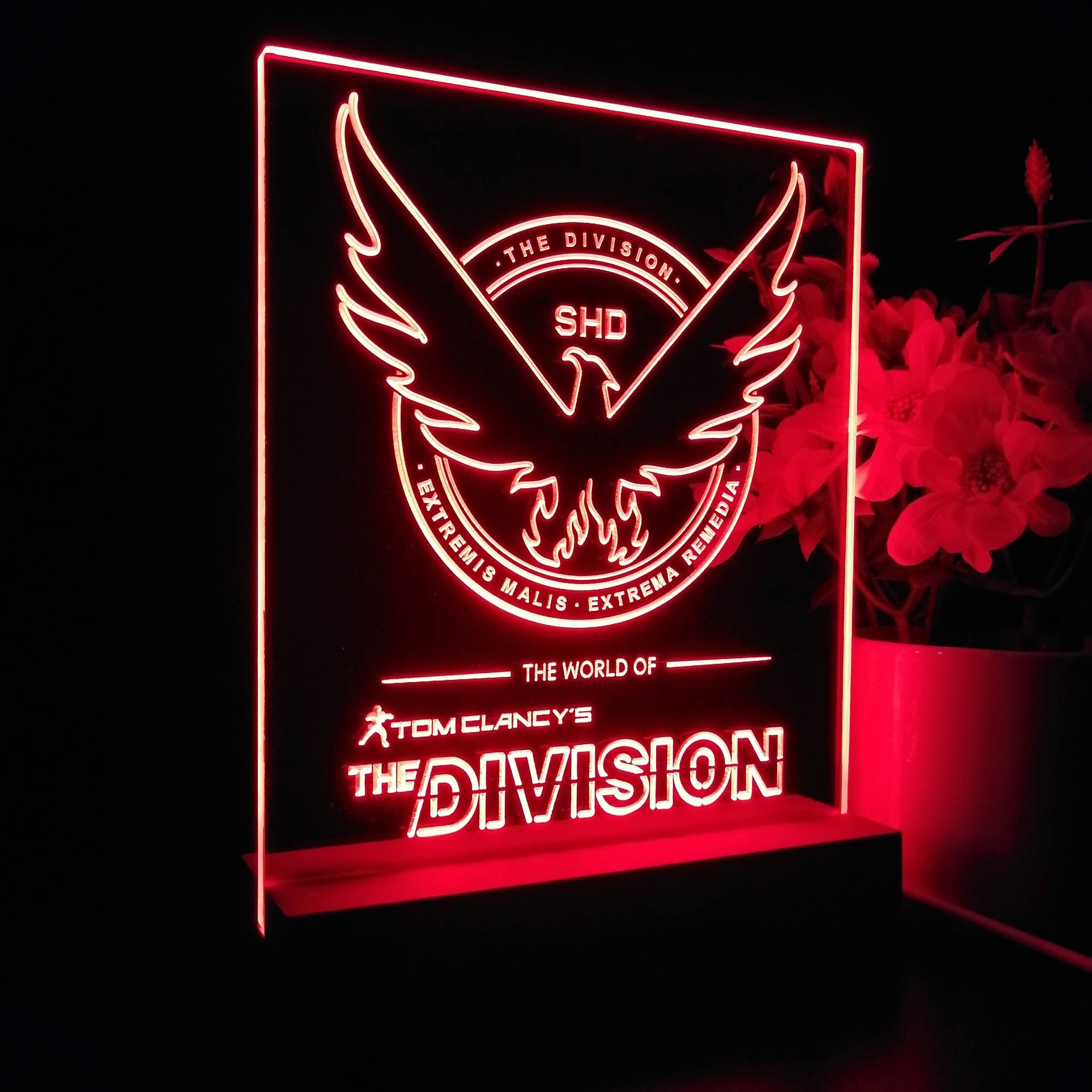 Tom Clancy's Division 3D Neon LED Night Light Sign Table Lamp