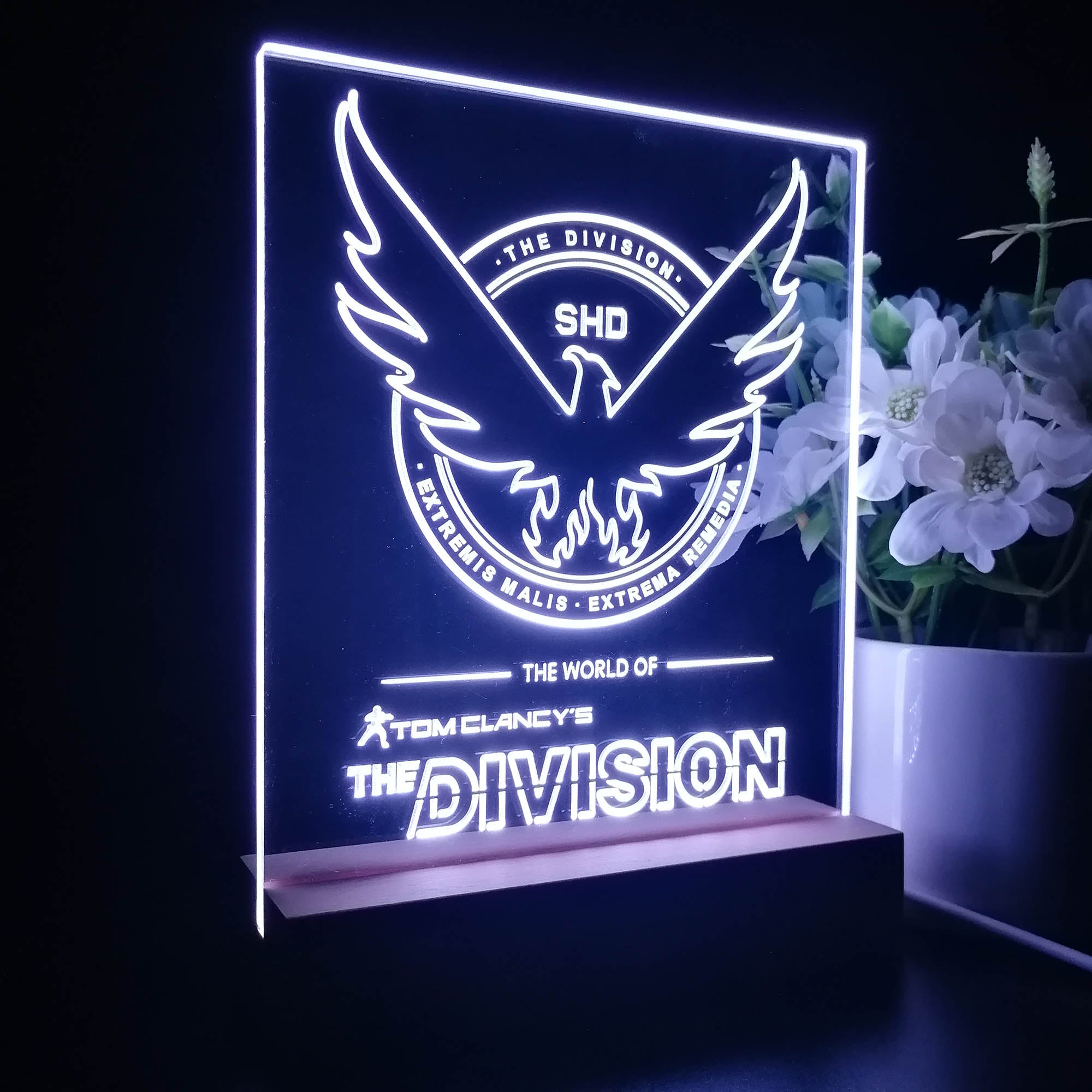 Tom Clancy's Division 3D Neon LED Night Light Sign Table Lamp