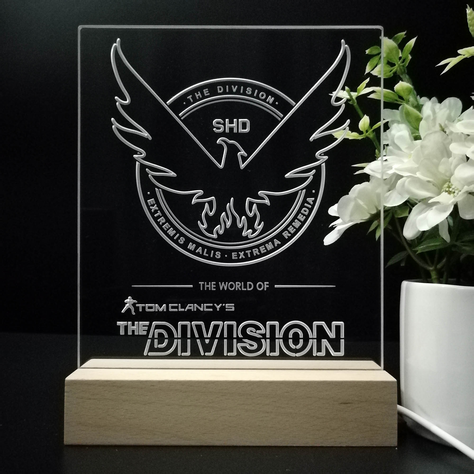 Tom Clancy's Division 3D Neon LED Night Light Sign Table Lamp