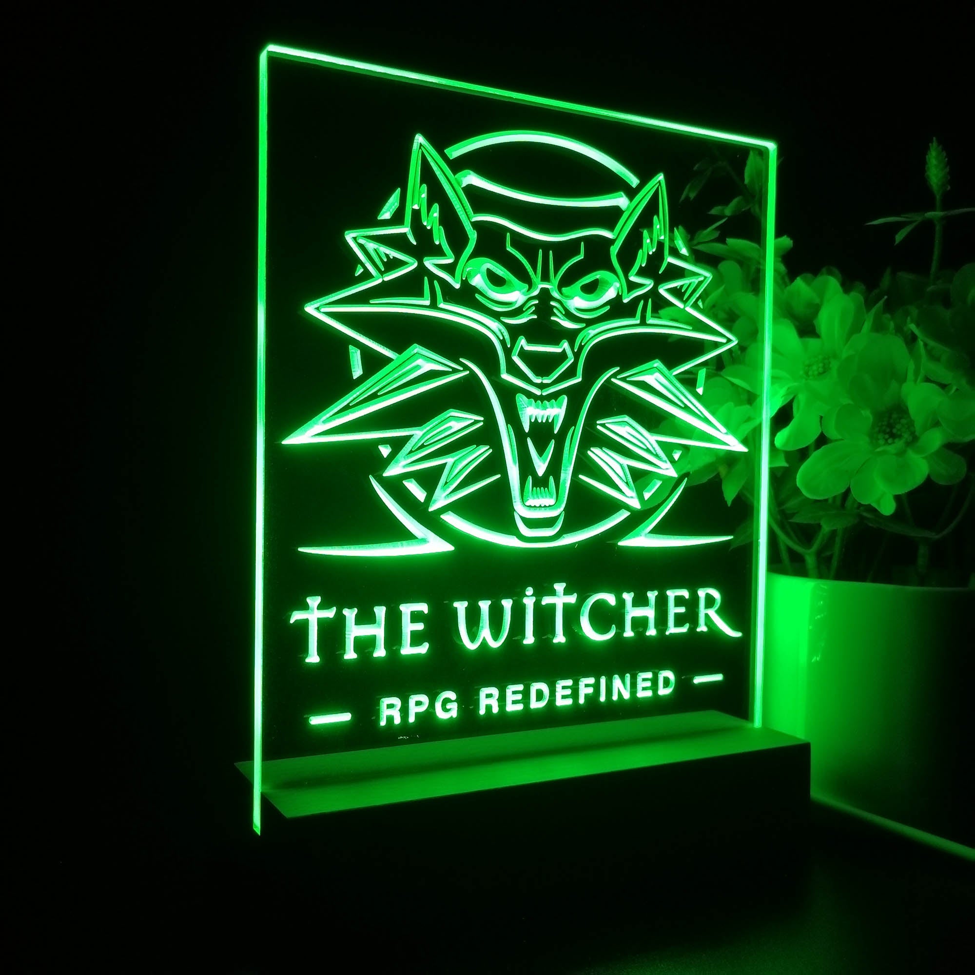 The Witcher Wolf Head 3D Neon LED Night Light Sign Table Lamp