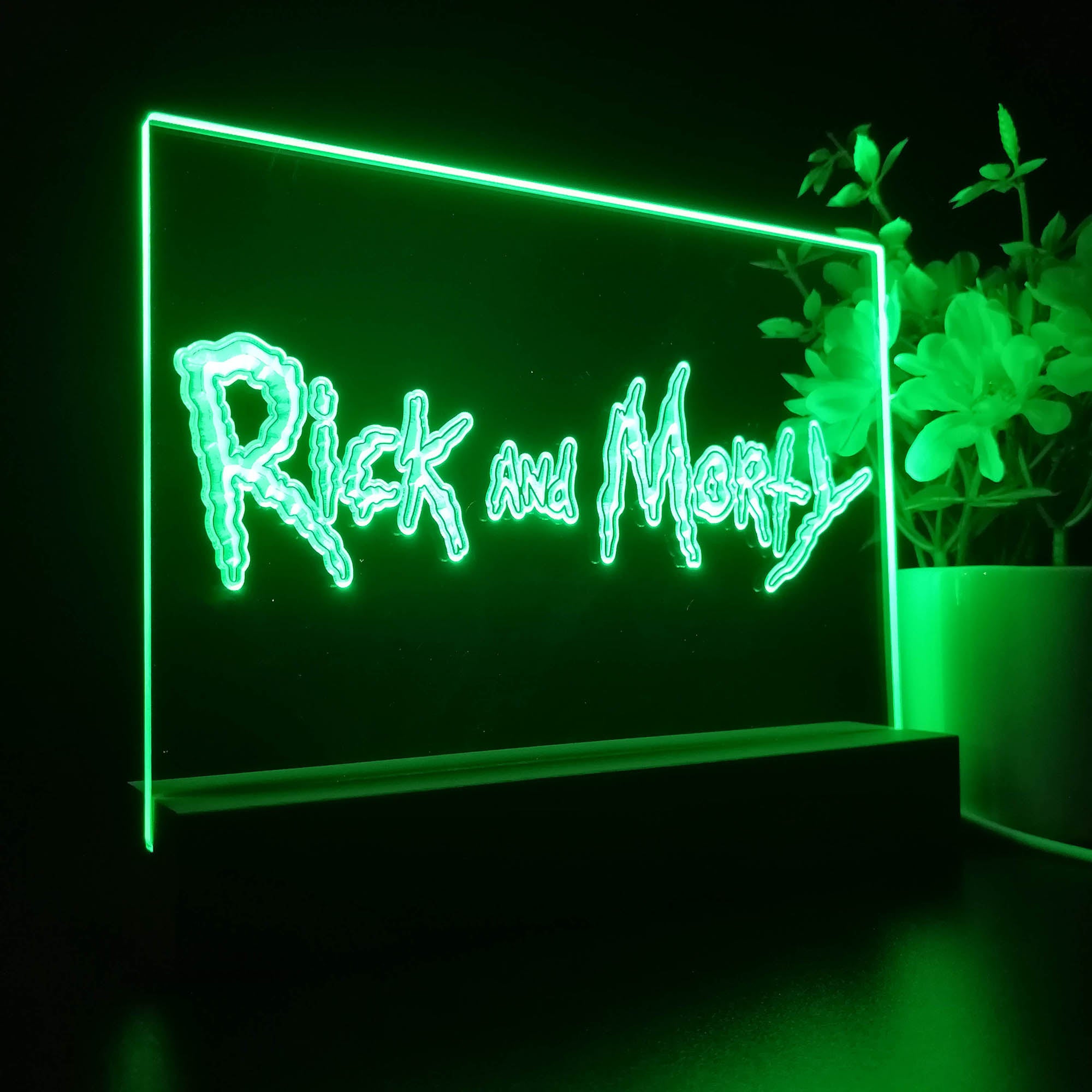 Rick And Morty 3D Neon LED Night Light Sign