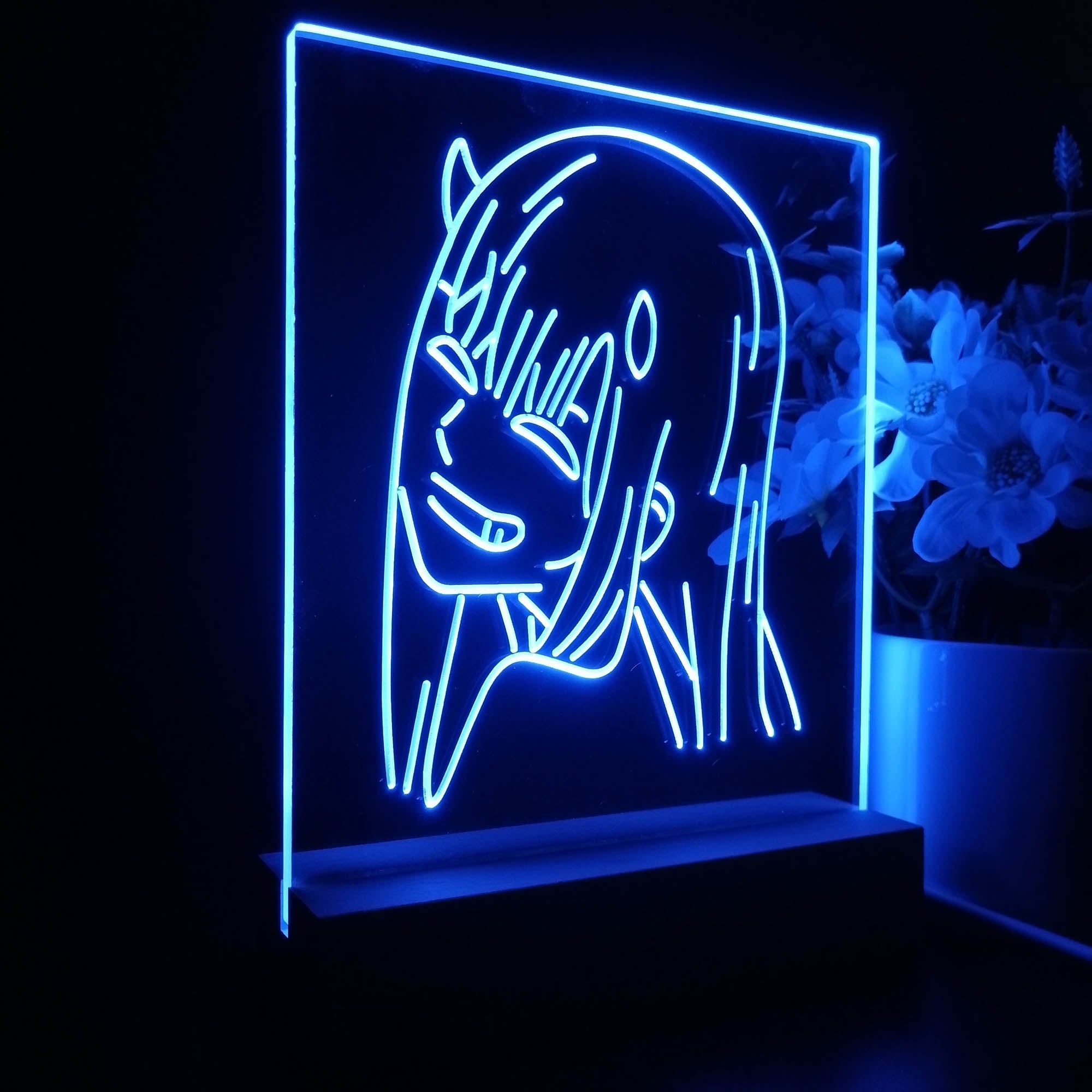 Zero Two 3D Neon LED Night Light Sign Table Lamp