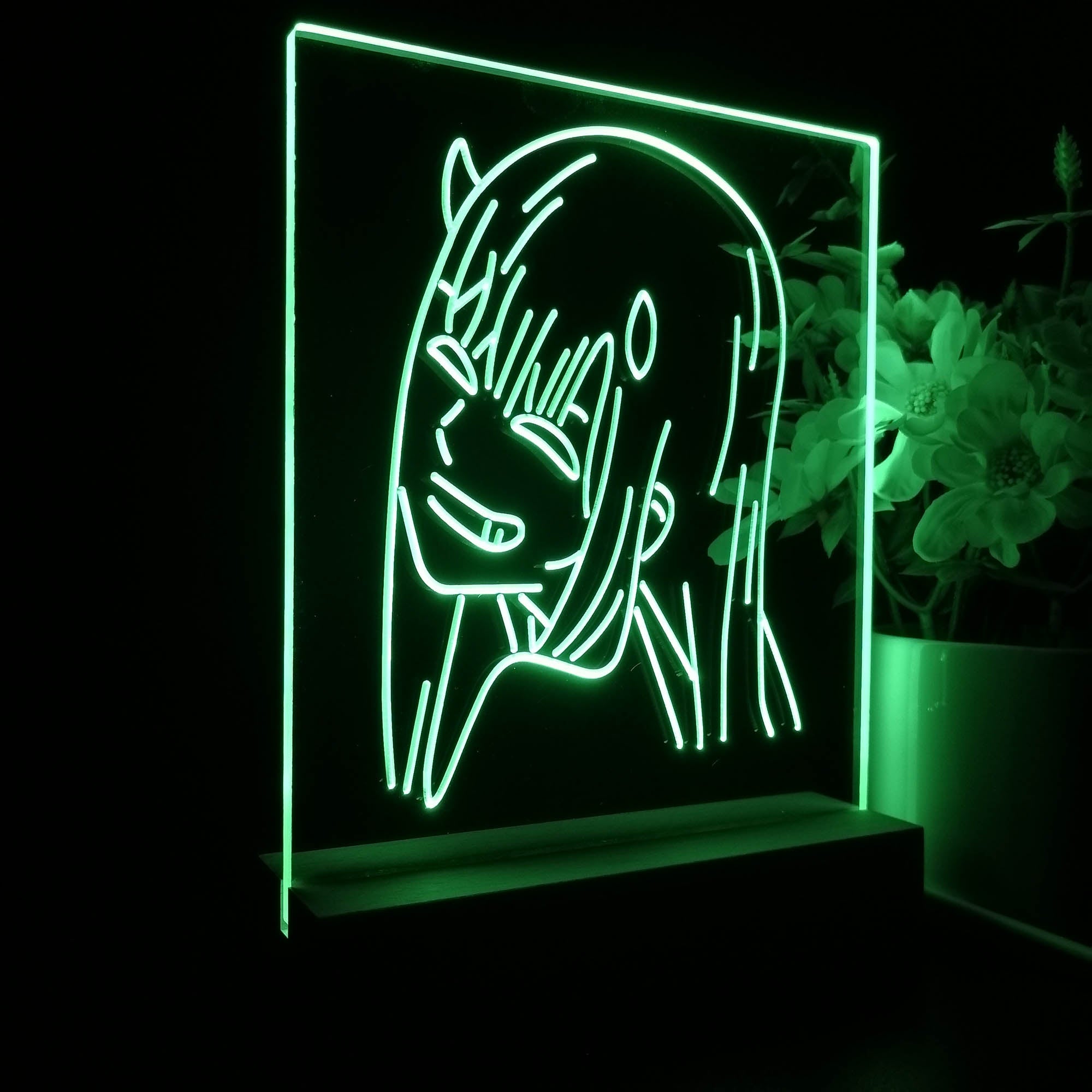 Zero Two 3D Neon LED Night Light Sign Table Lamp