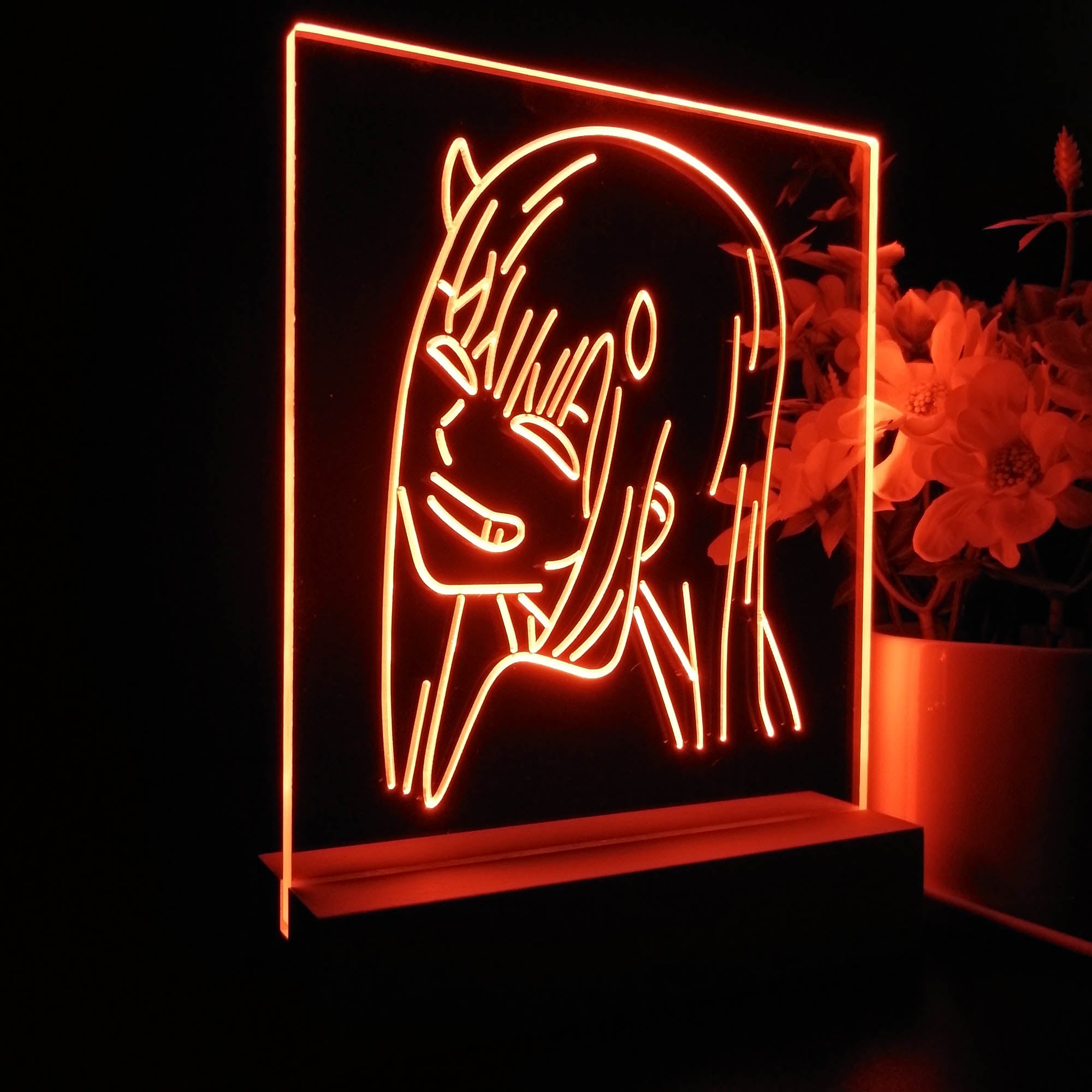 Zero Two 3D Neon LED Night Light Sign Table Lamp