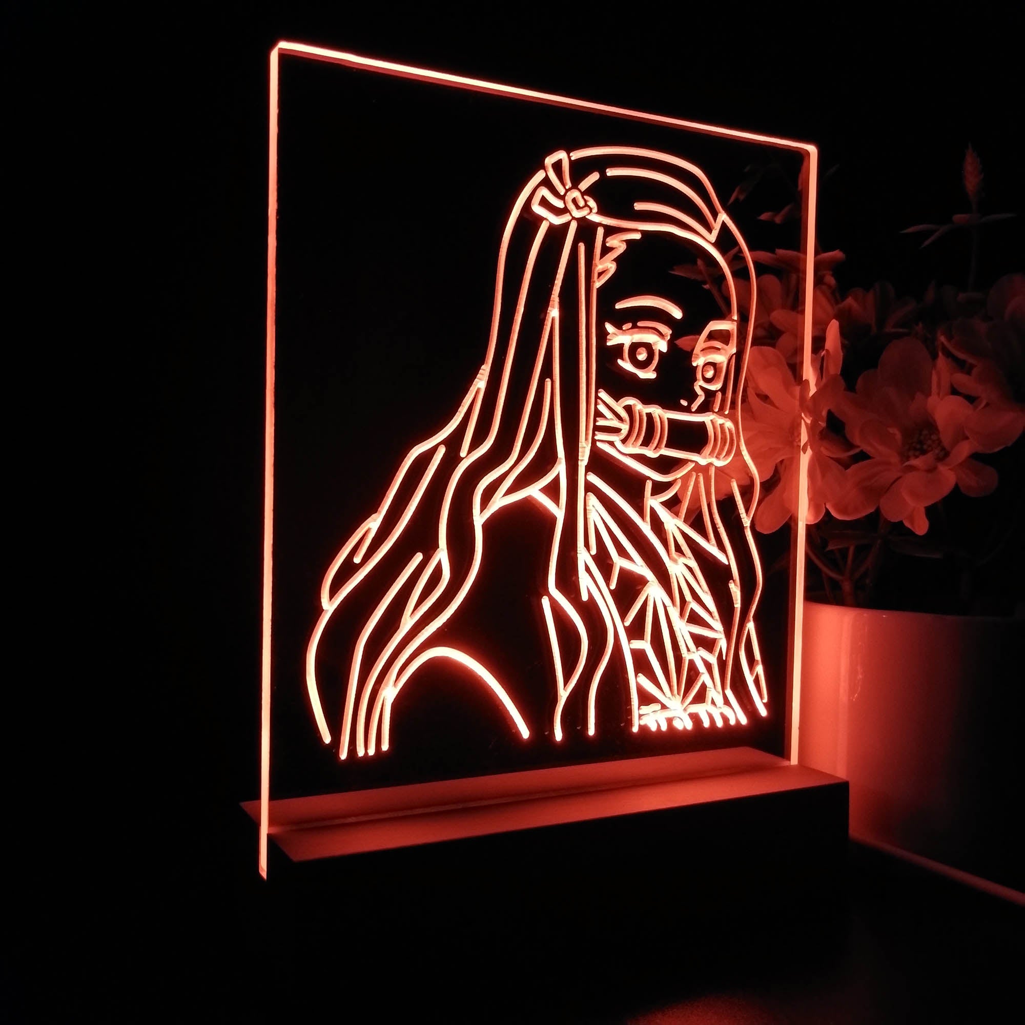 Demon Slayer Nezuko Kamado 3D Neon LED Night Light Sign Table Lamp