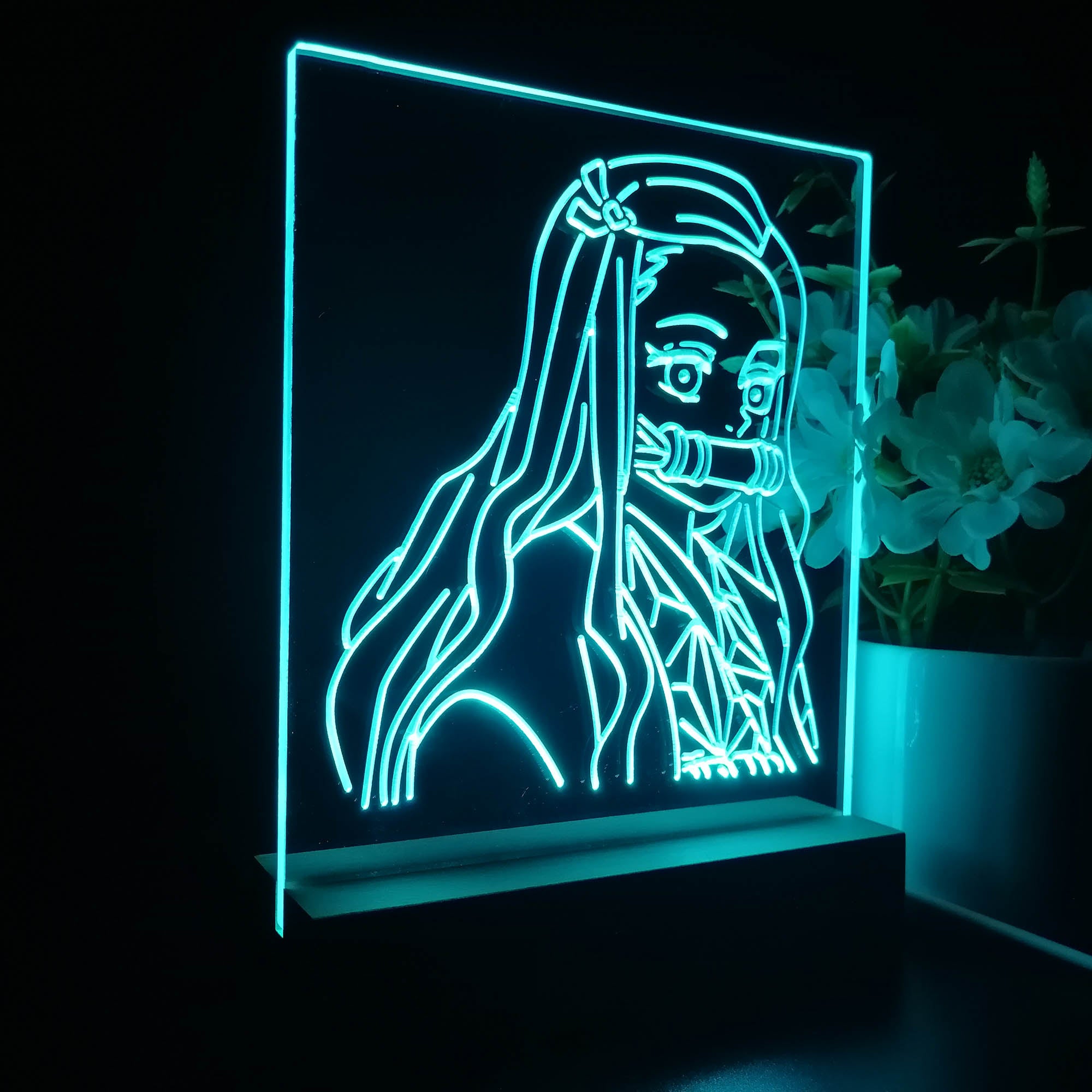 Demon Slayer Nezuko Kamado 3D Neon LED Night Light Sign Table Lamp