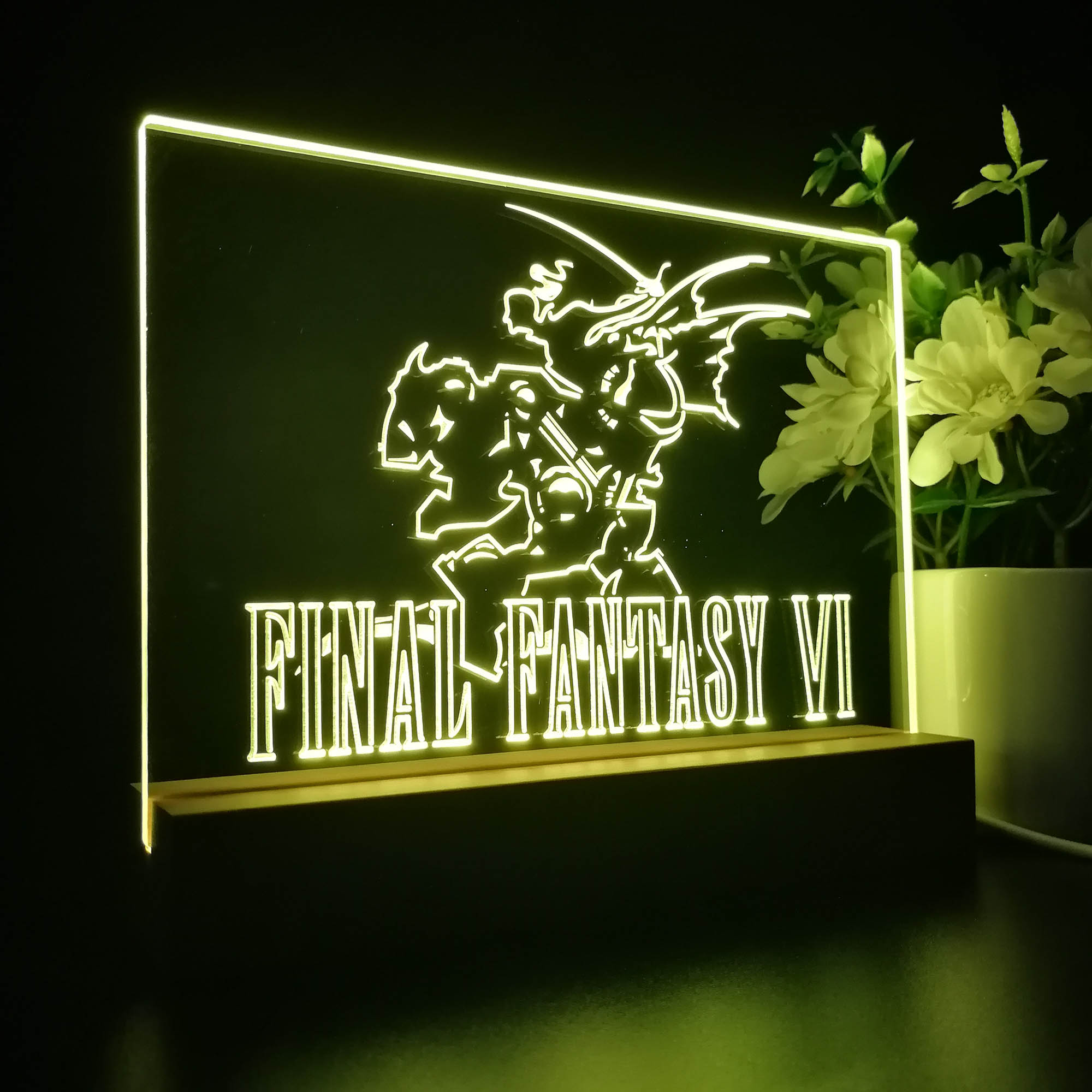 Final Fantasy VI 3D Neon LED Night Light Sign