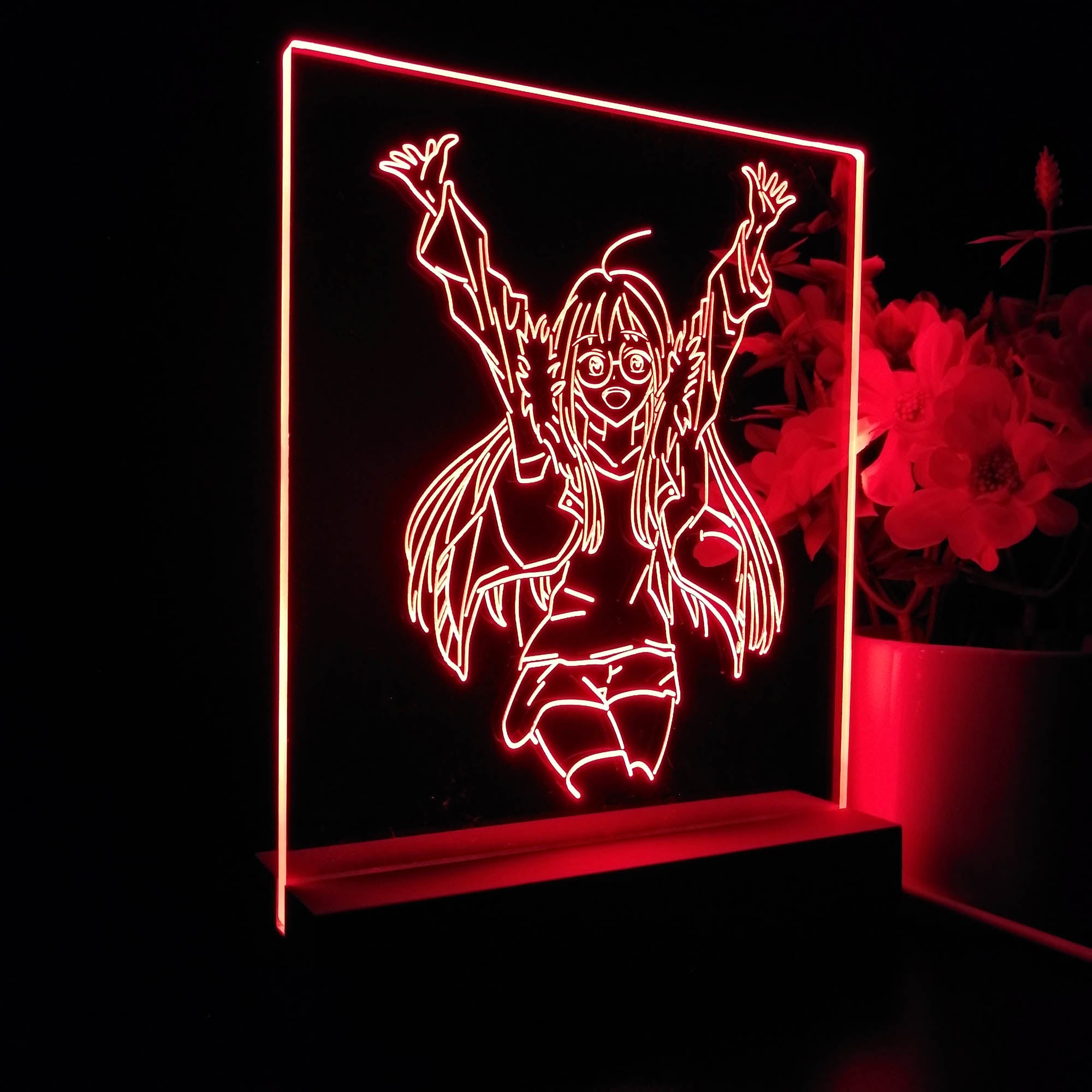Persona 5 Futaba Sakura Jumping 3D LED Optical Illusion Sleep Night Light Table Lamp