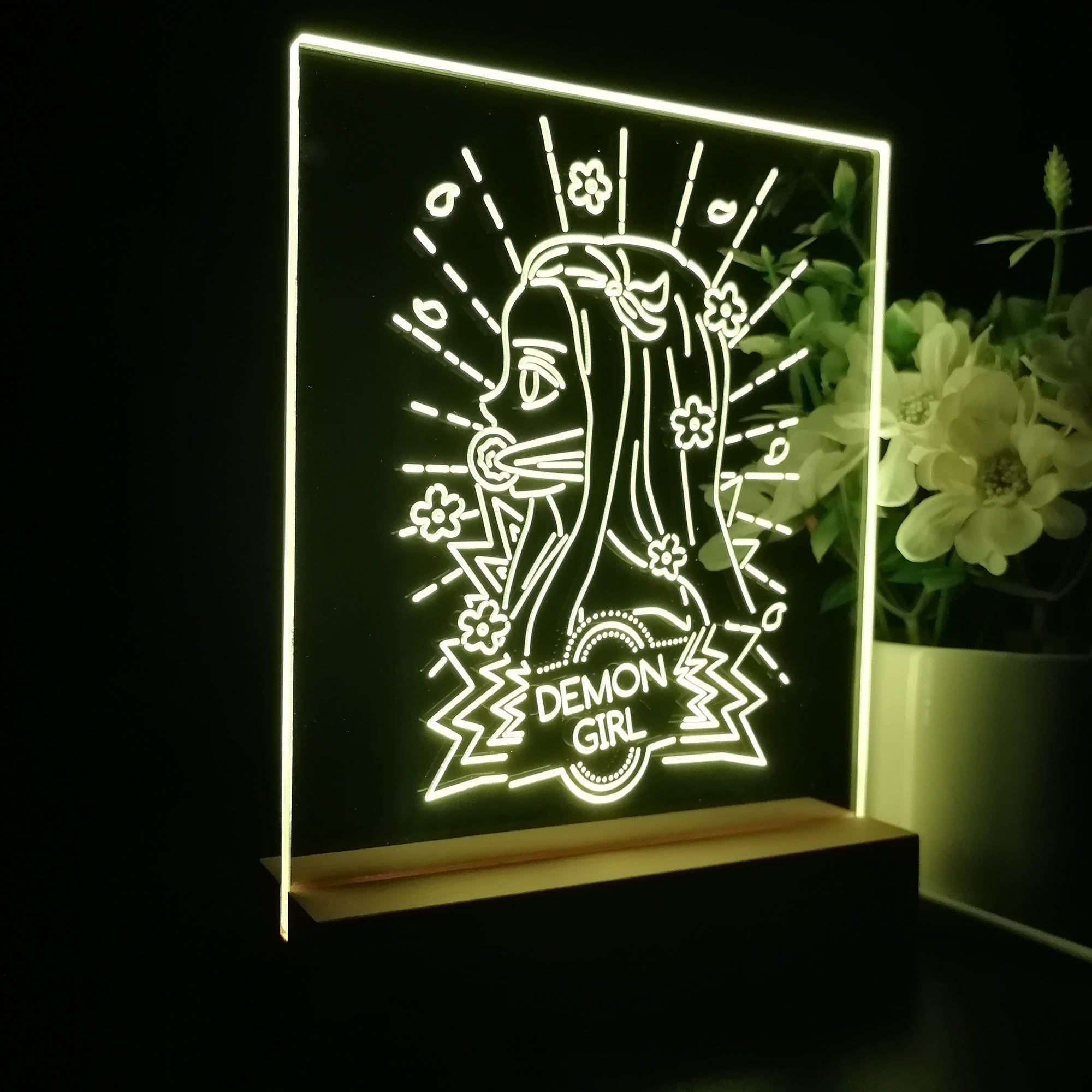 Demon Slayer Kamado Nezuko 3D Neon LED Night Light Sign Table Lamp