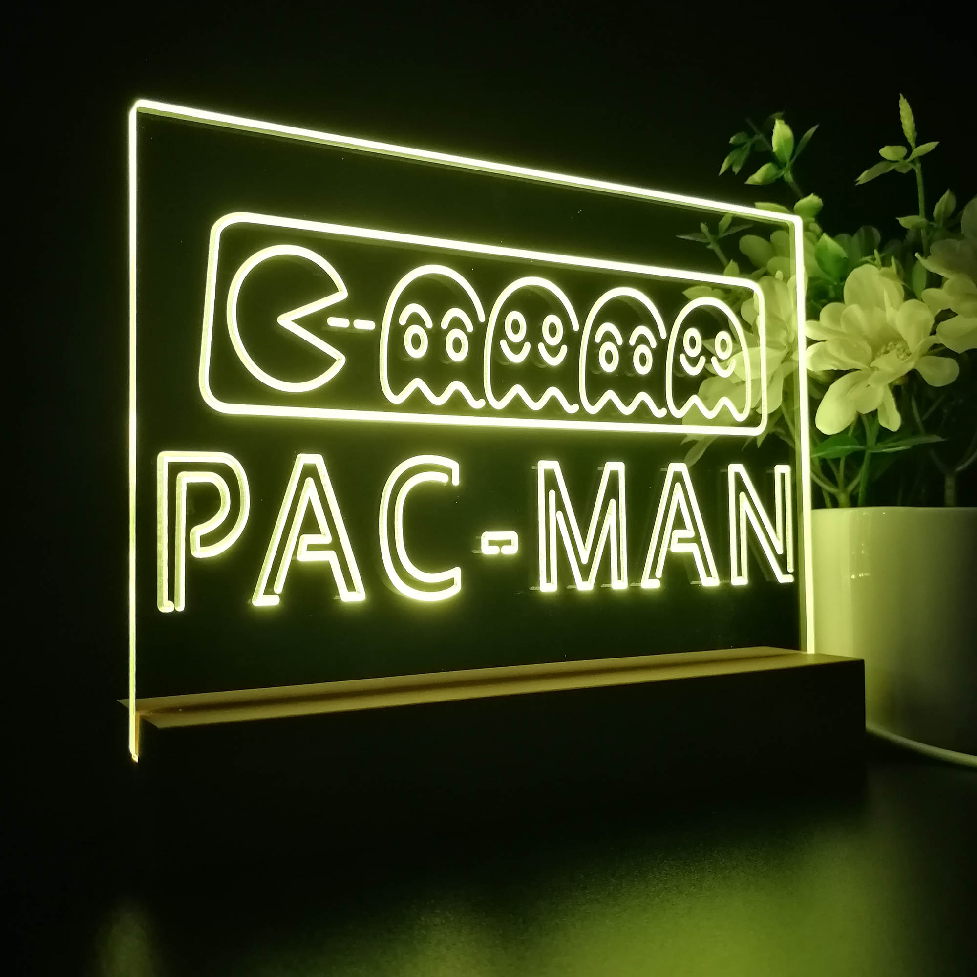 Pac-Man 3D Neon LED Night Light Sign