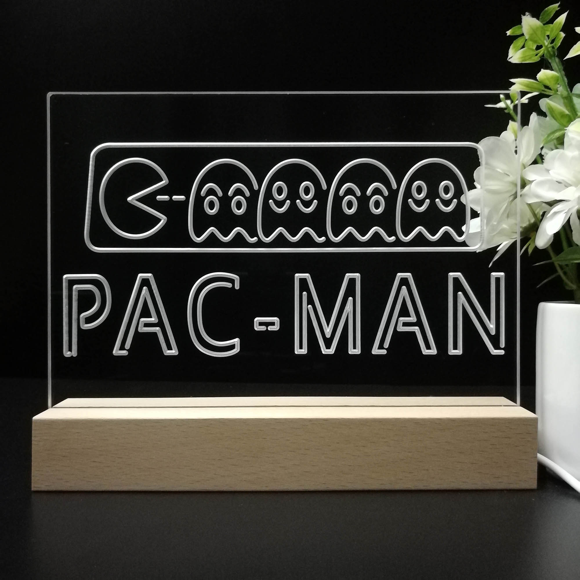 Pac-Man 3D LED Optical Illusion Sleep Night Light | LED LAB CAVE