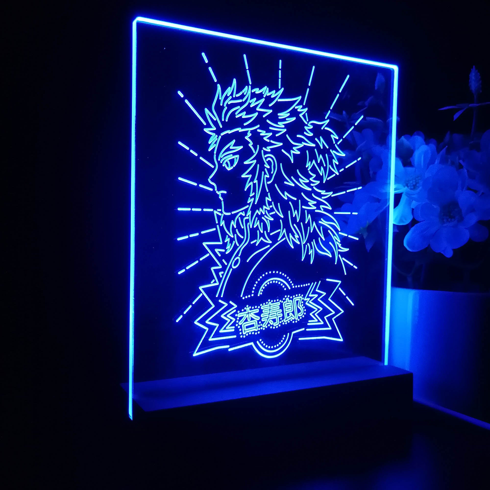 Demon Slayer Rengoku Kyoujurou 3D Neon LED Night Light Sign Table Lamp