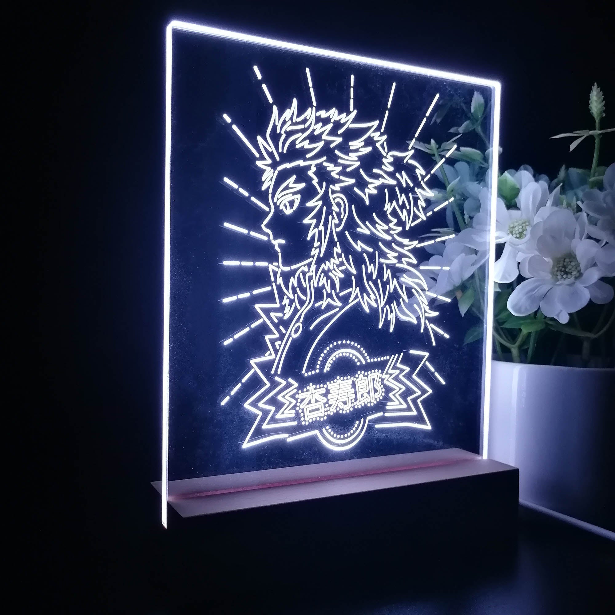 Demon Slayer Rengoku Kyoujurou 3D Neon LED Night Light Sign Table Lamp