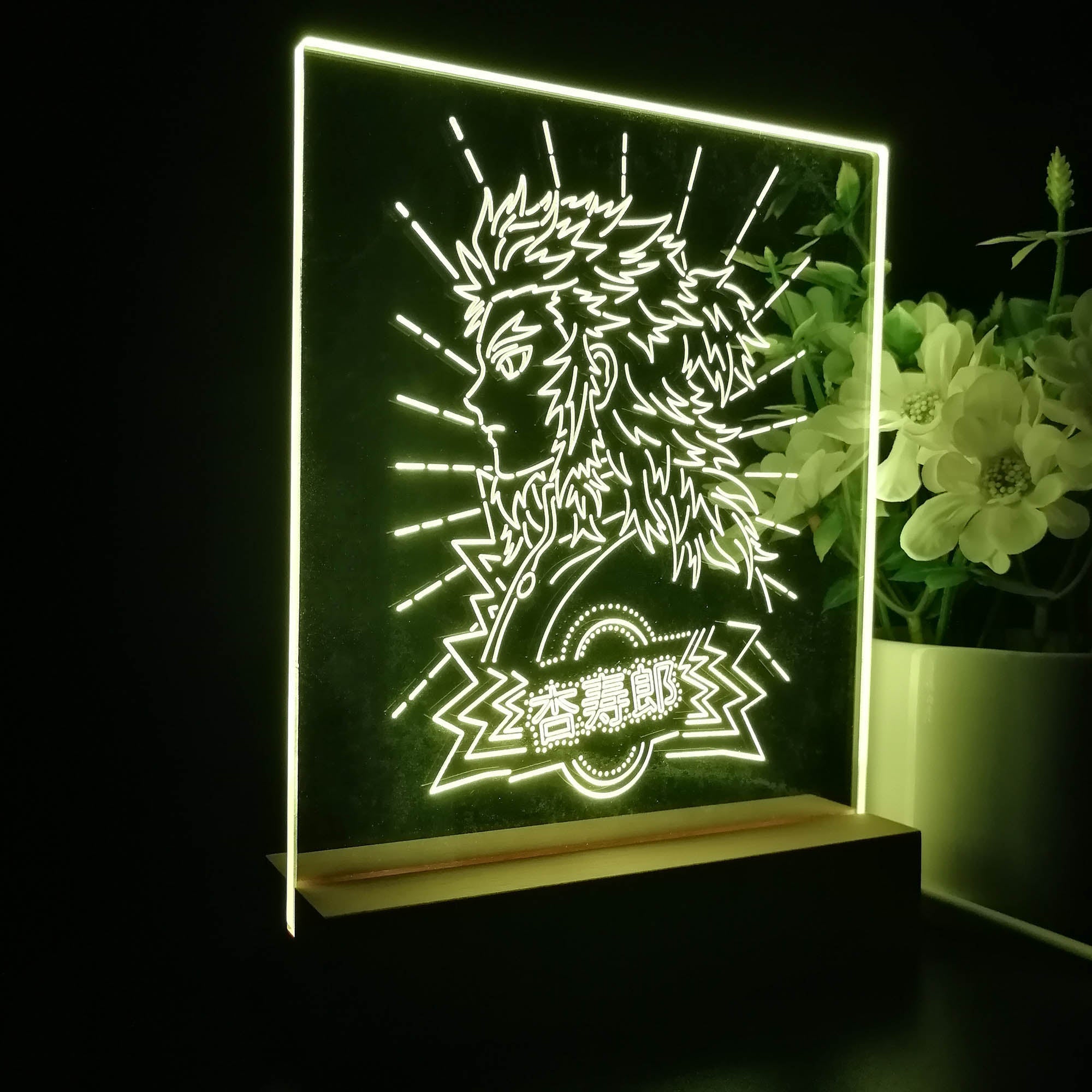 Demon Slayer Rengoku Kyoujurou 3D Neon LED Night Light Sign Table Lamp