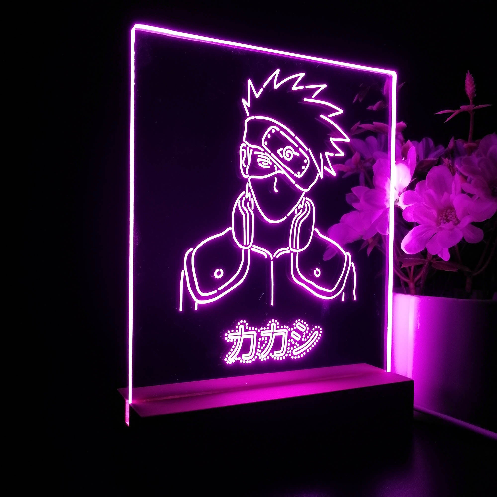 Naruto kakashi Anime Night Light 3D Illusion Lamp