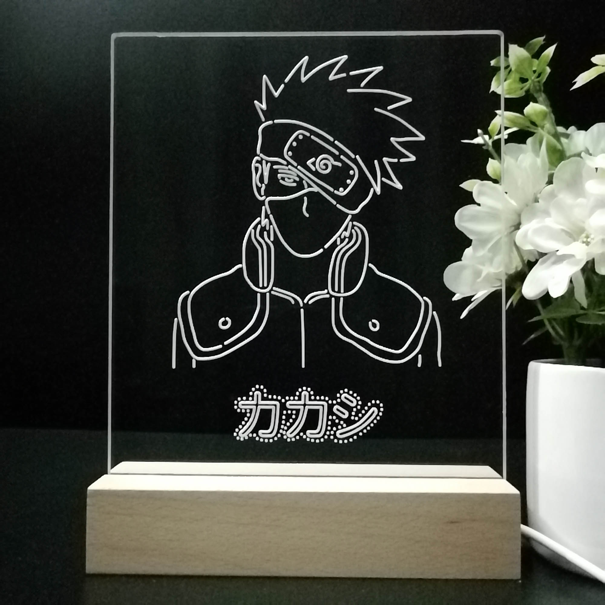 Naruto kakashi 3D Neon LED Night Light Sign Table Lamp