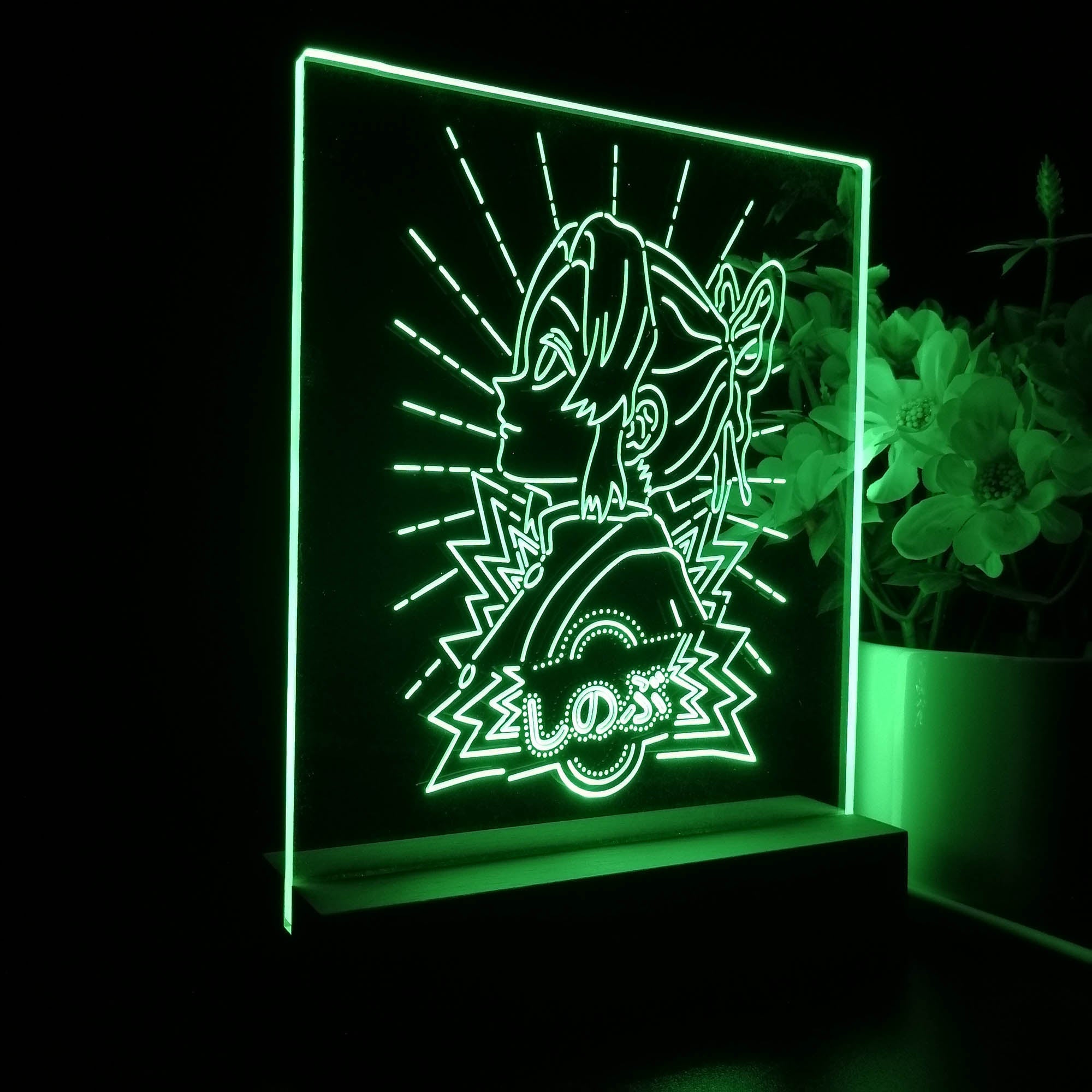Demon Slayer Kochou Shinobu 3D LED Optical Illusion Sleep Night Light Table Lamp