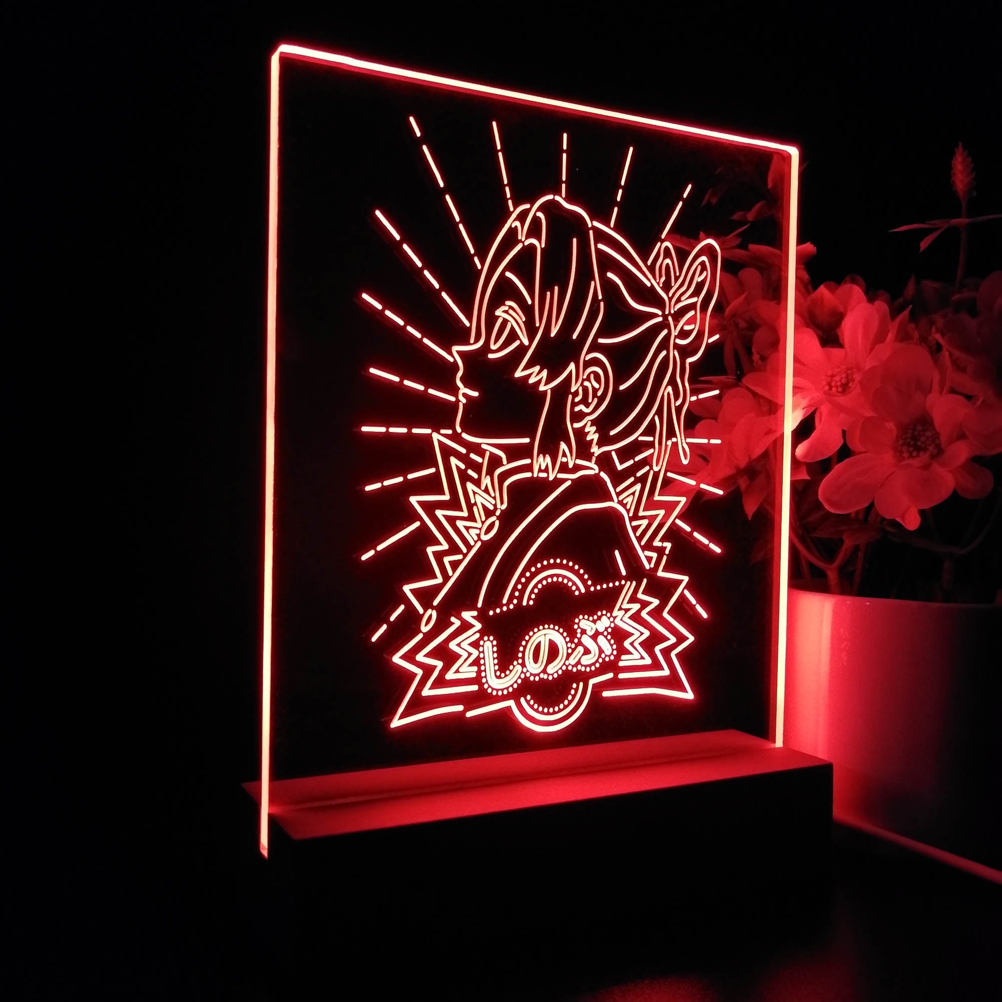 Demon Slayer Kochou Shinobu 3D LED Optical Illusion Sleep Night Light Table Lamp