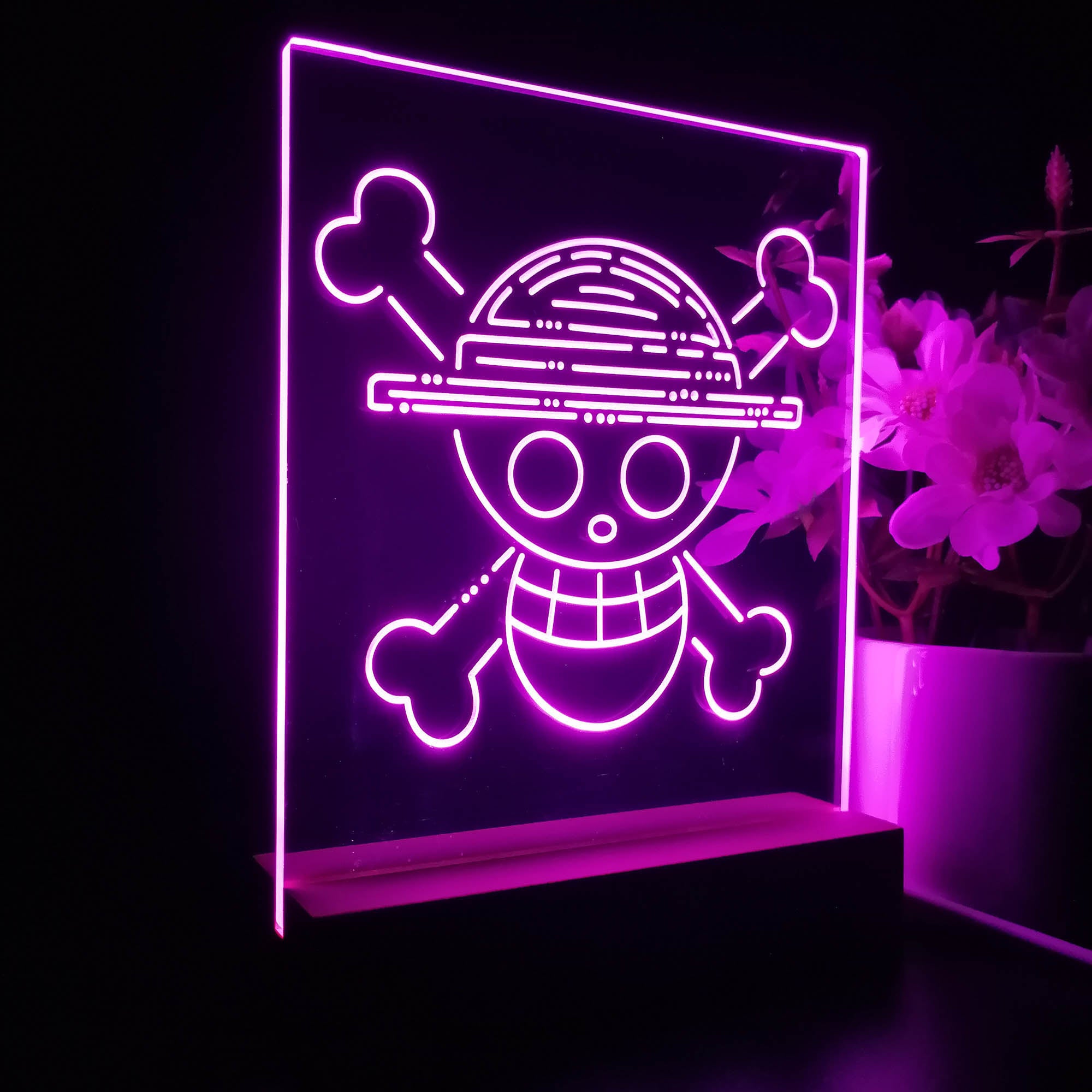 One Piece Logo Anime Night Light 3D Illusion Lamp