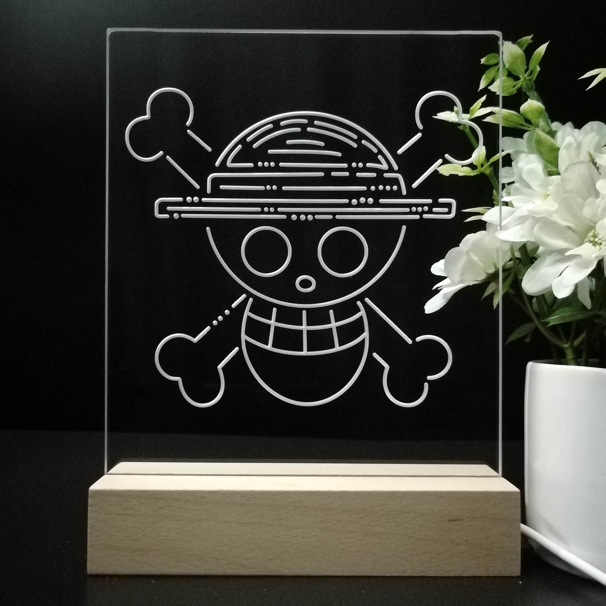 One Piece Logo 3D Neon LED Night Light Sign Table Lamp