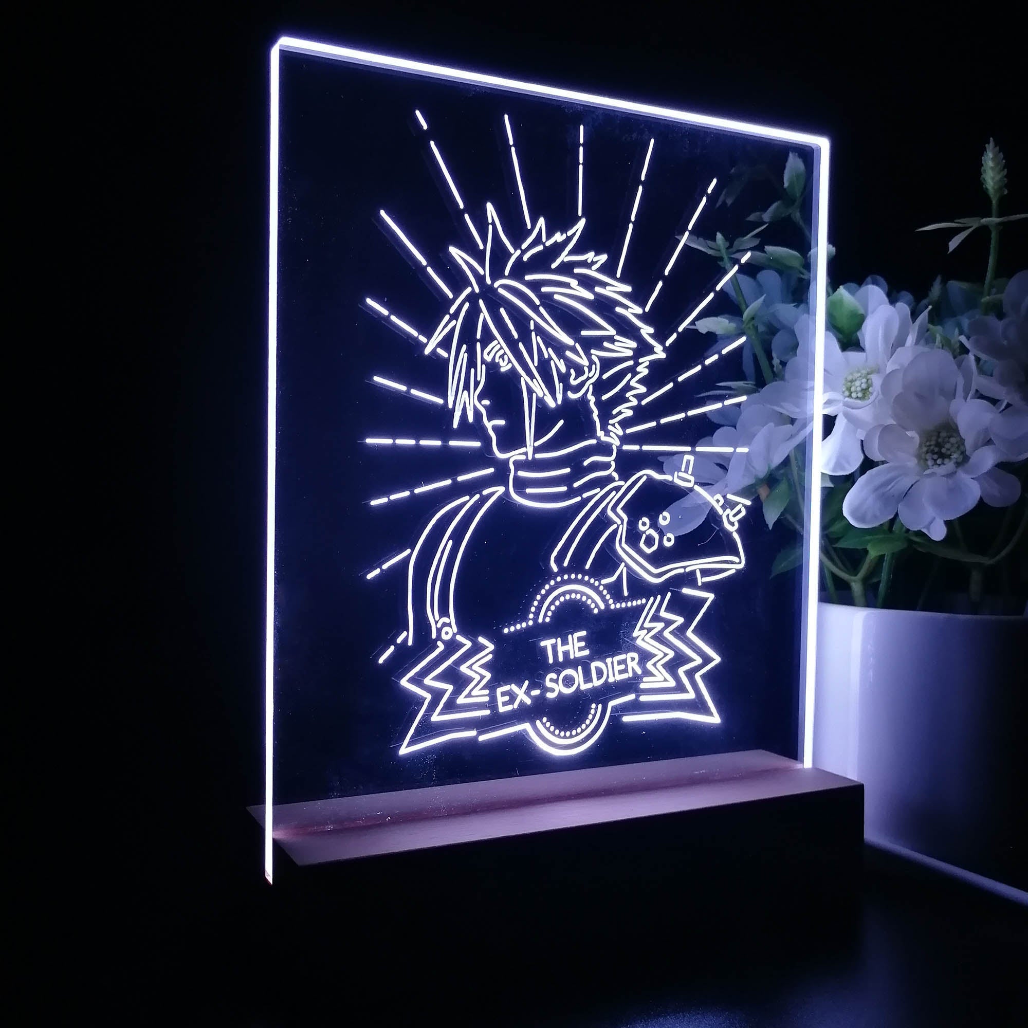 Final Fantasy Cloud 3D LED Optical Illusion Sleep Night Light Table Lamp