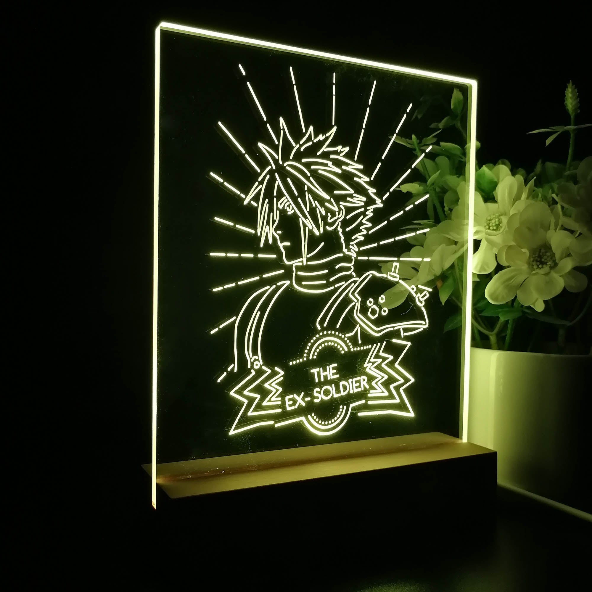 Final Fantasy Cloud 3D Neon LED Night Light Sign Table Lamp