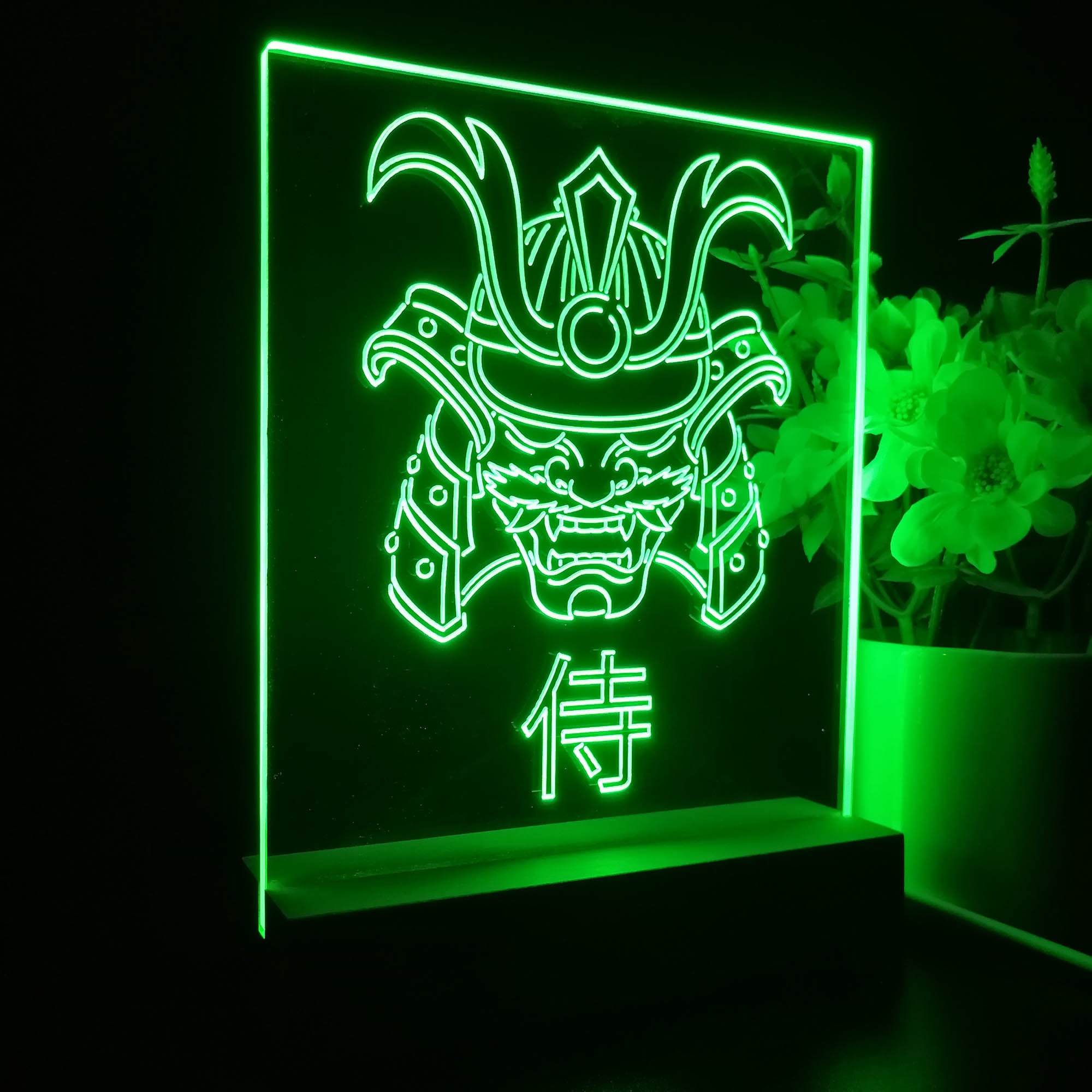 Samurai Head 3D Neon LED Night Light Sign Table Lamp