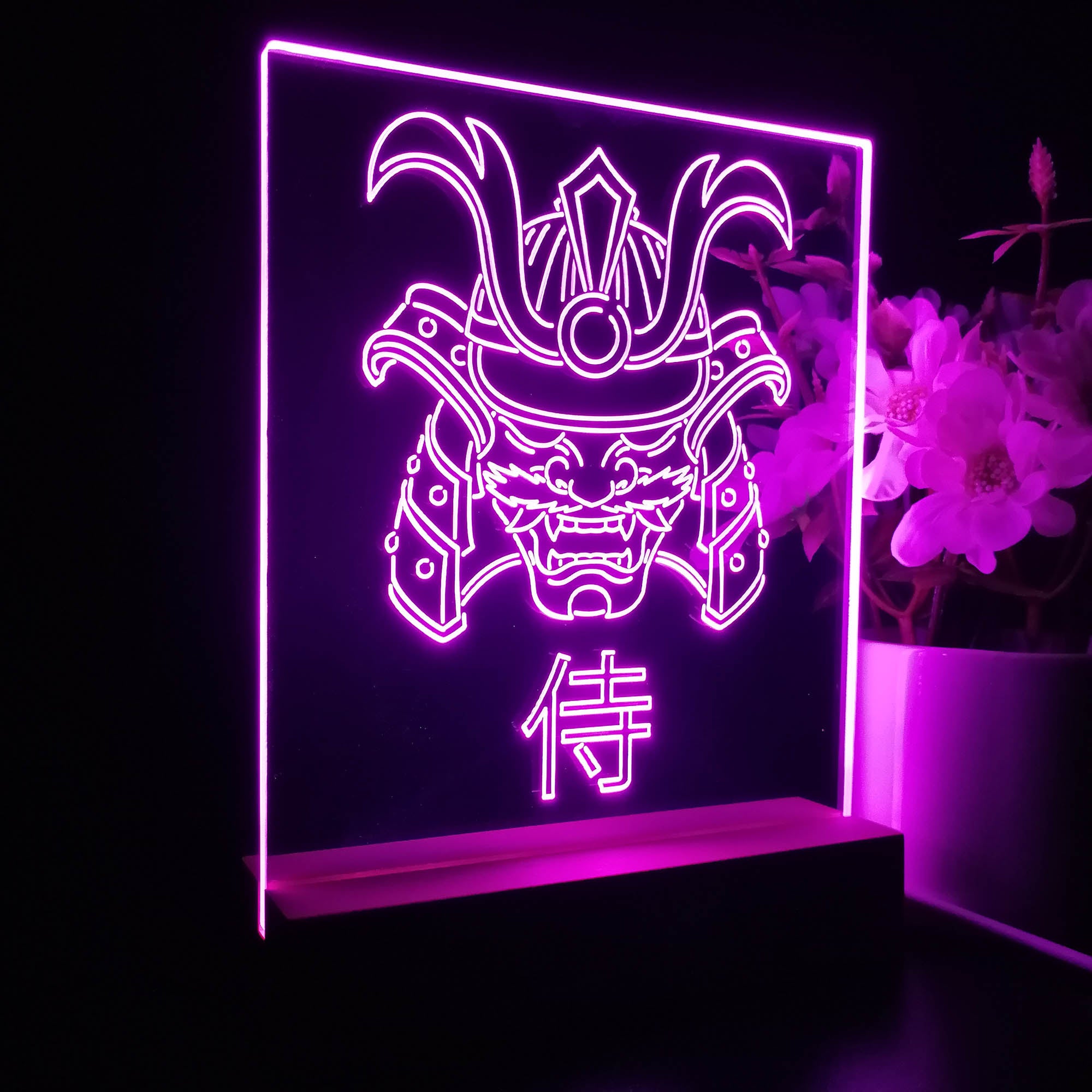 Samurai Head Anime Night Light 3D Illusion Lamp