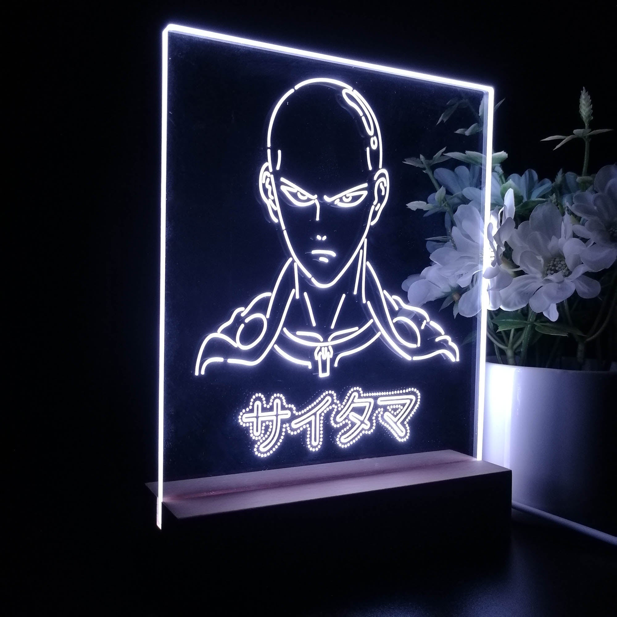 One Punch Man 3D LED Optical Illusion Sleep Night Light Table Lamp
