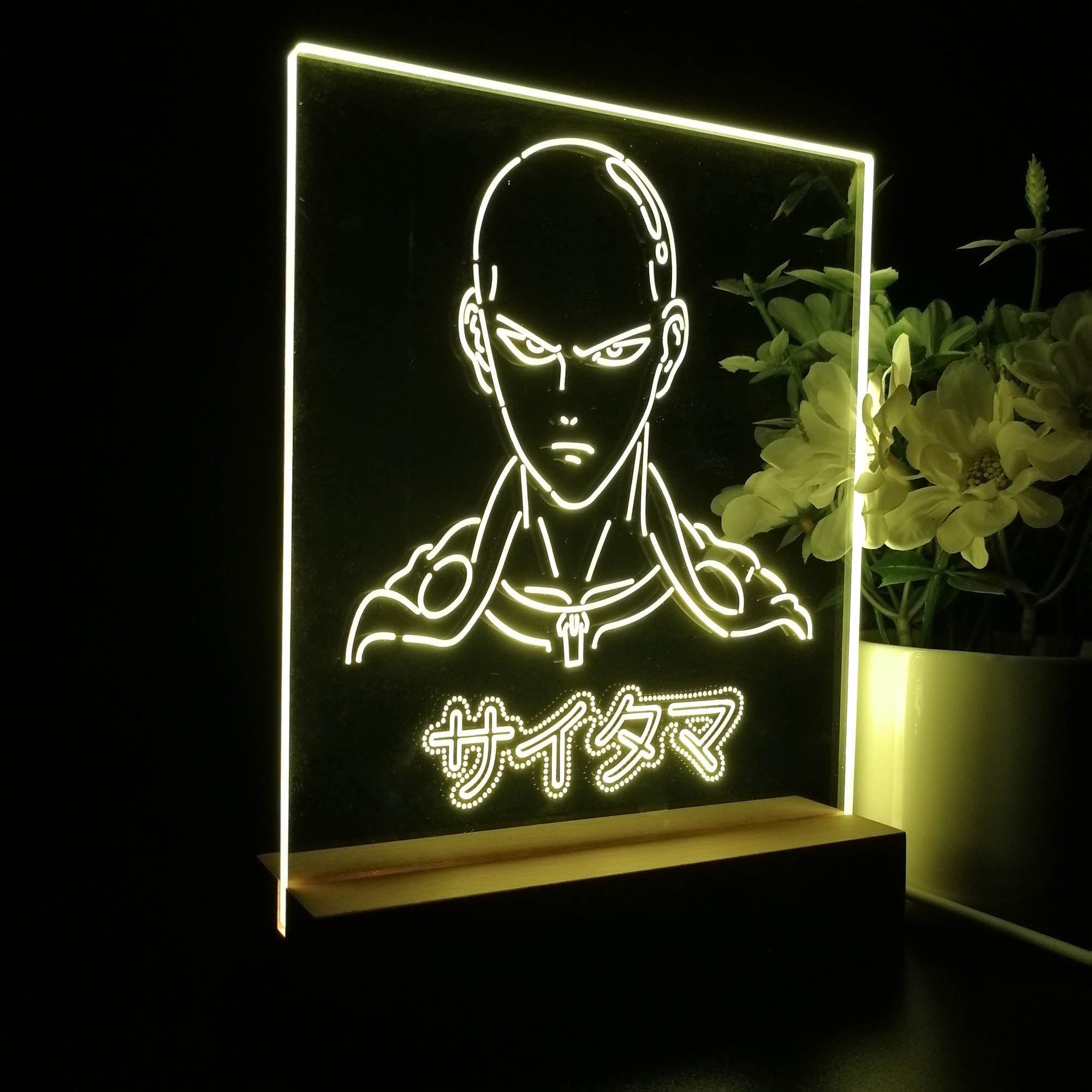 One Punch Man 3D LED Optical Illusion Sleep Night Light Table Lamp