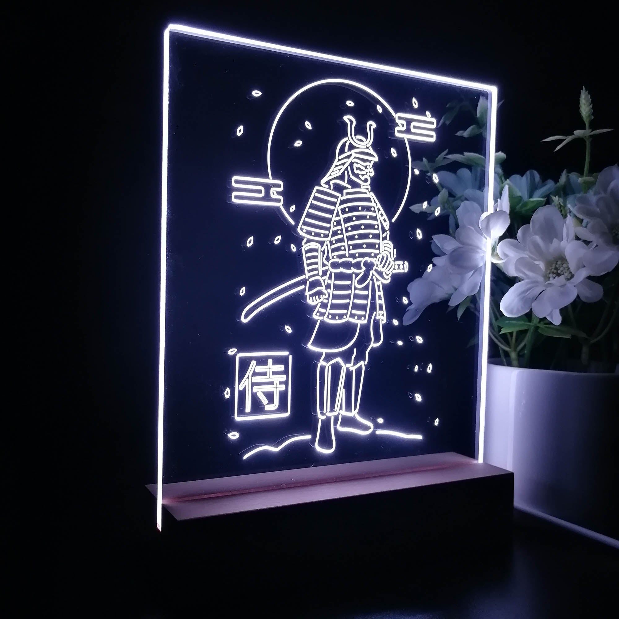 Samurai 3D LED Optical Illusion Sleep Night Light Table Lamp