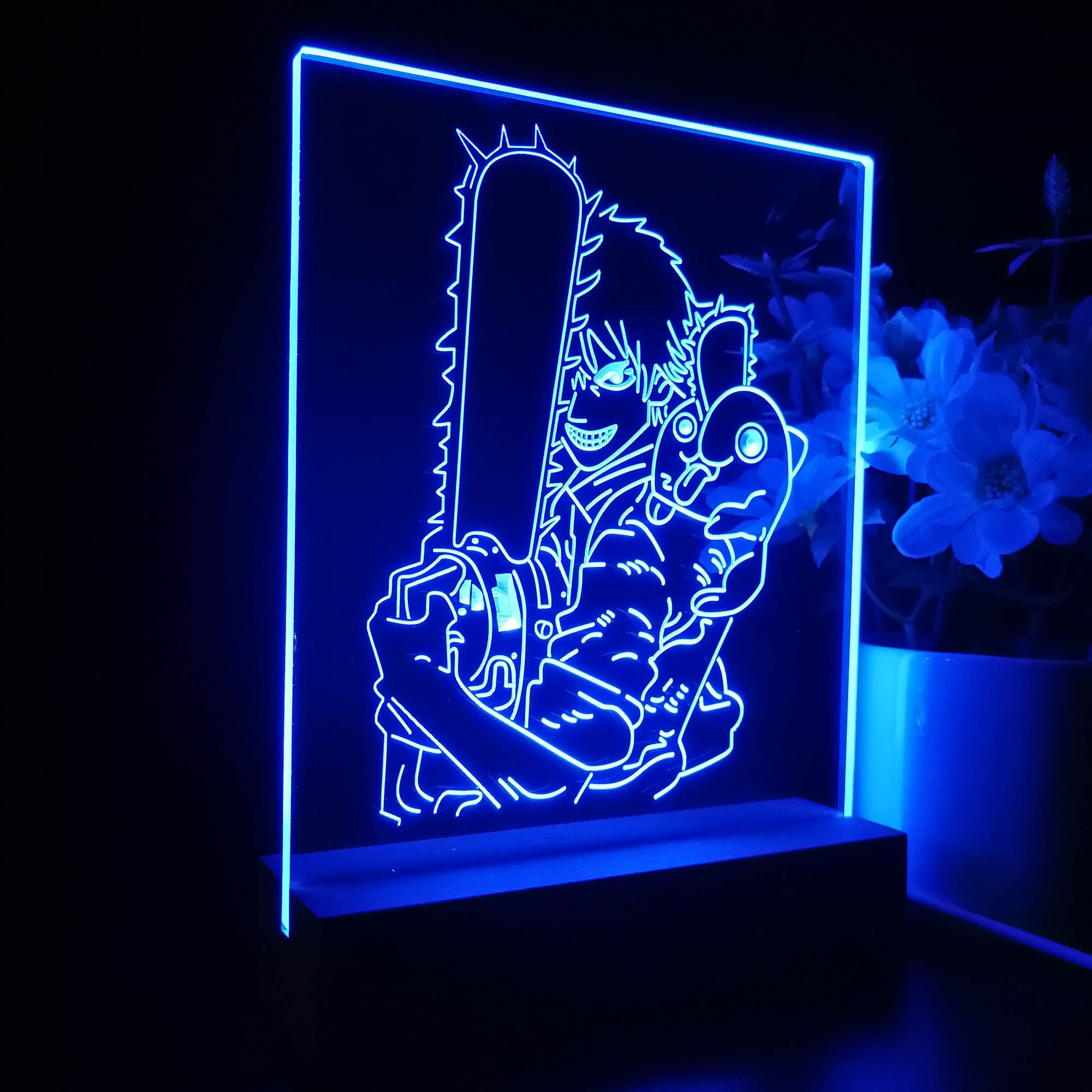 Chainsaw Man 3D Neon LED Night Light Sign Table Lamp