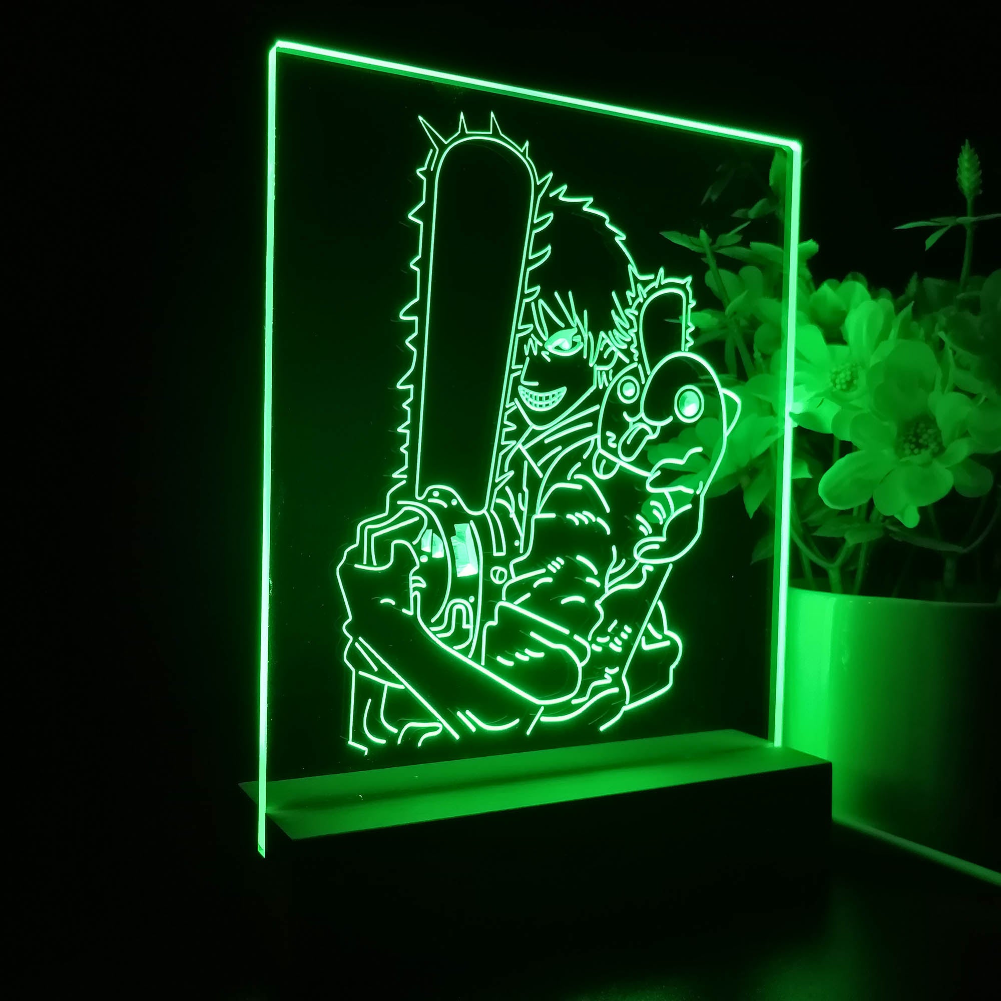 Chainsaw Man 3D Neon LED Night Light Sign Table Lamp