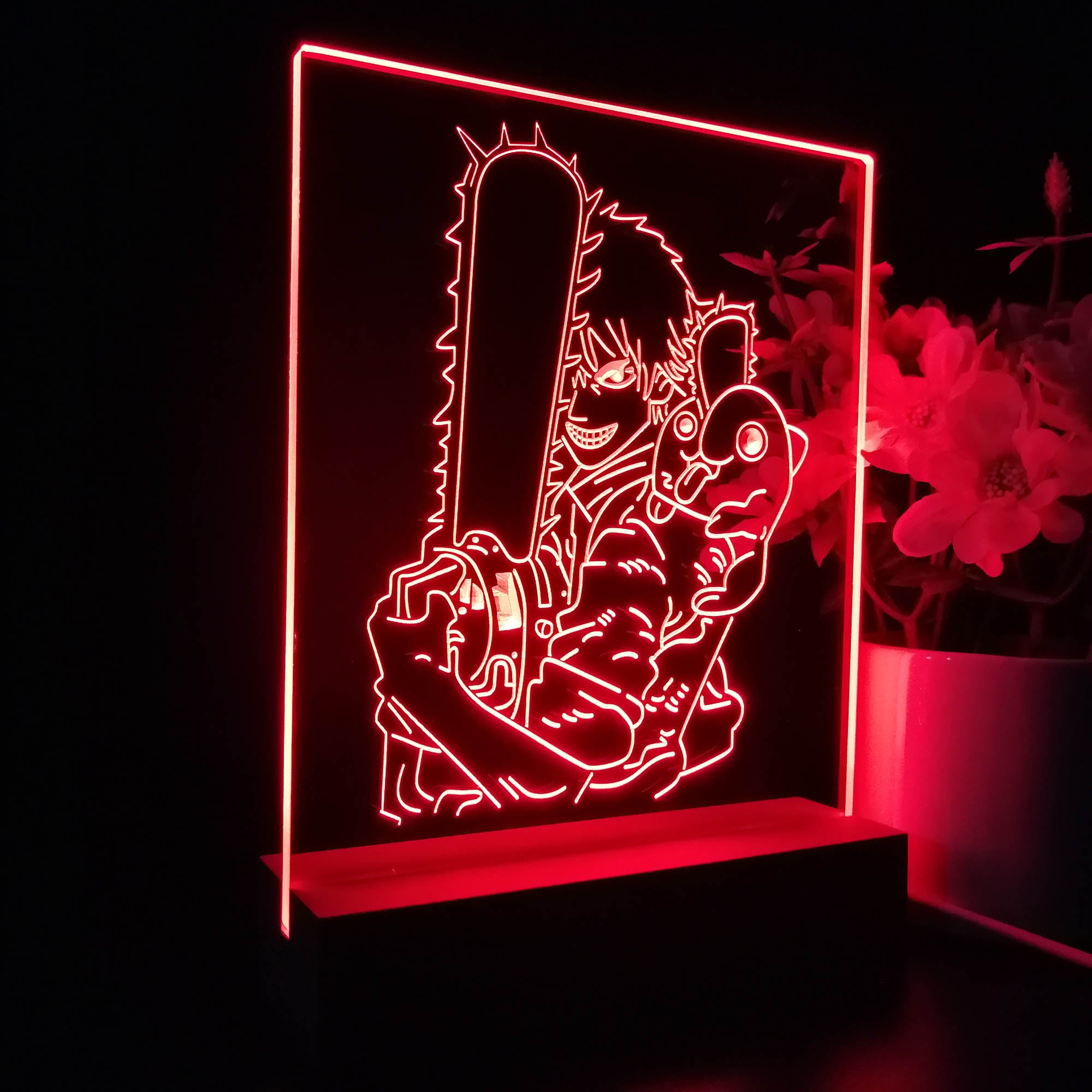 Chainsaw Man 3D Neon LED Night Light Sign Table Lamp