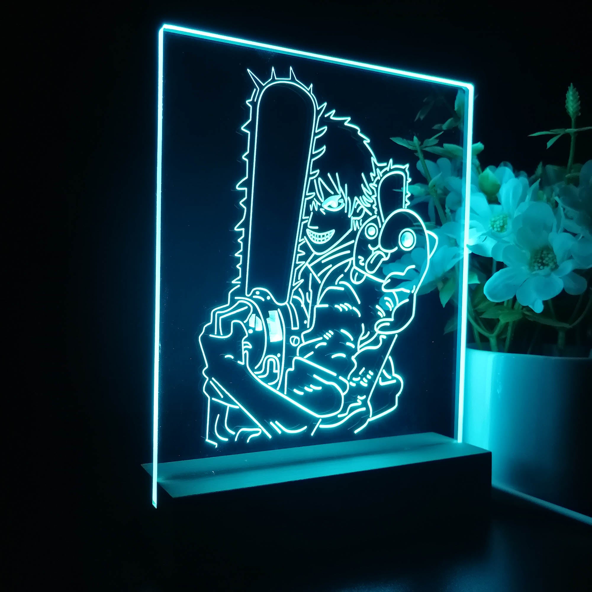 Chainsaw Man 3D Neon LED Night Light Sign Table Lamp