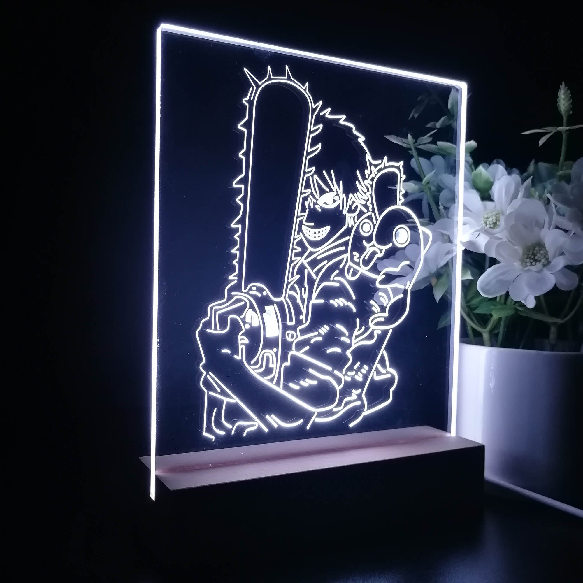 Chainsaw Man 3D Neon LED Night Light Sign Table Lamp