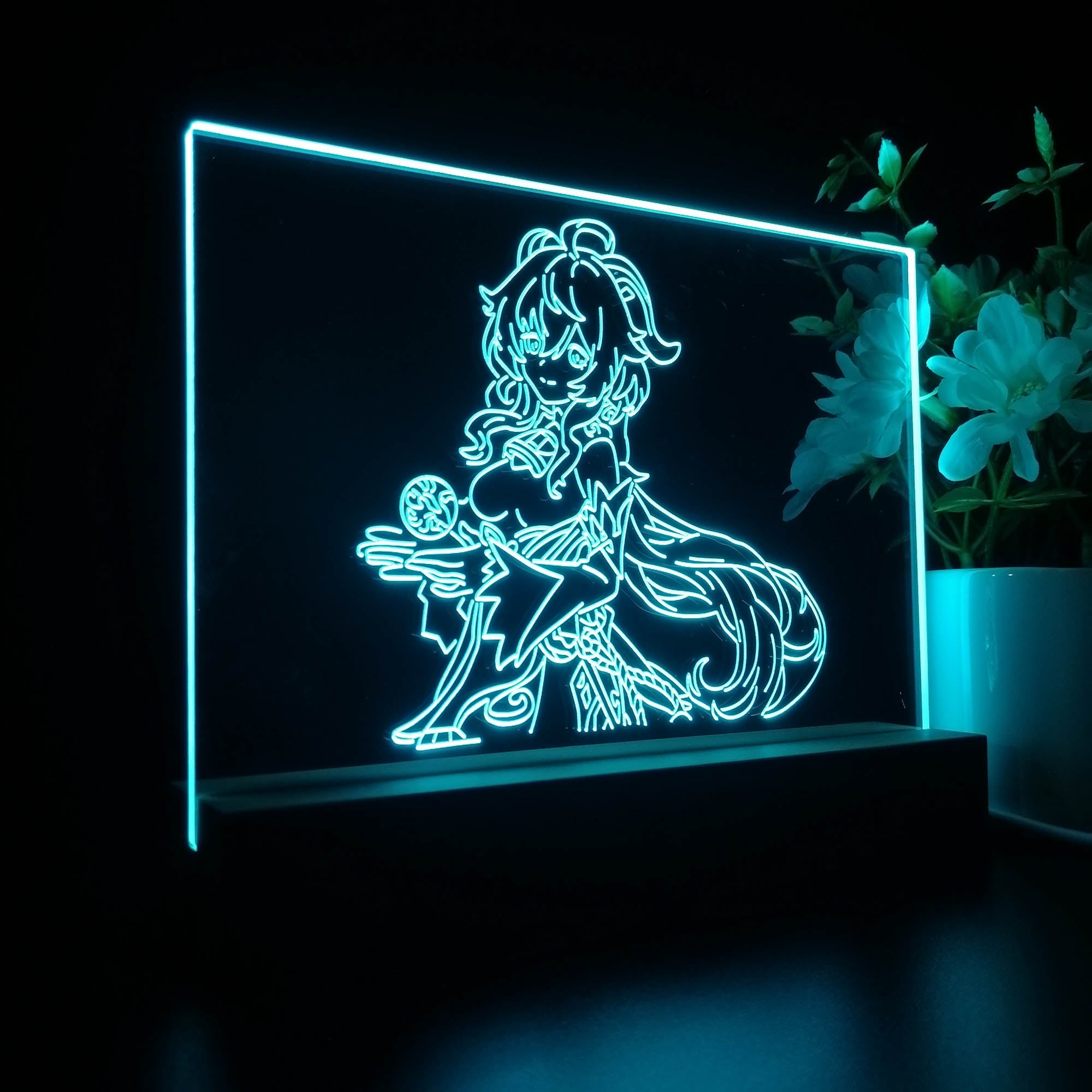 Genshin Impact 3D LED Optical Illusion Sleep Night Light