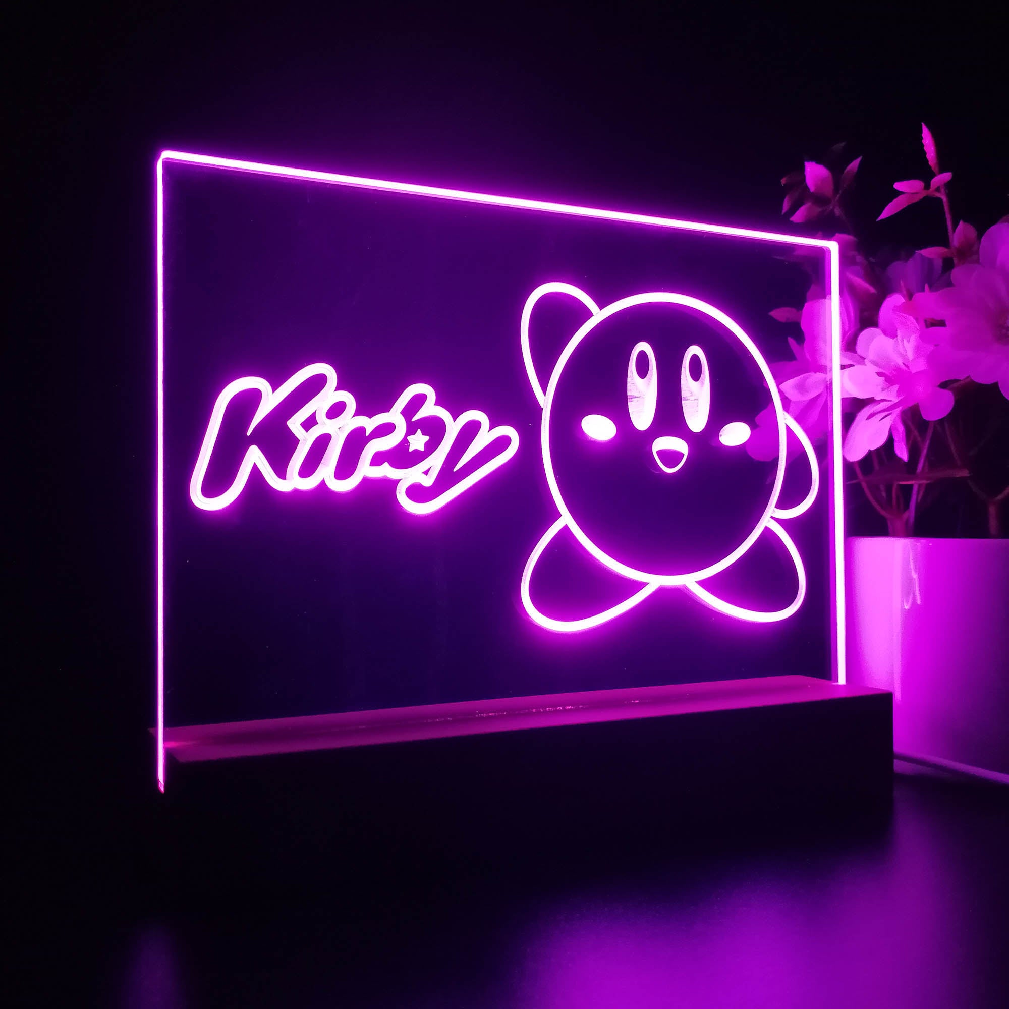 Kirby Star Alliance 3D Neon LED Night Light Sign