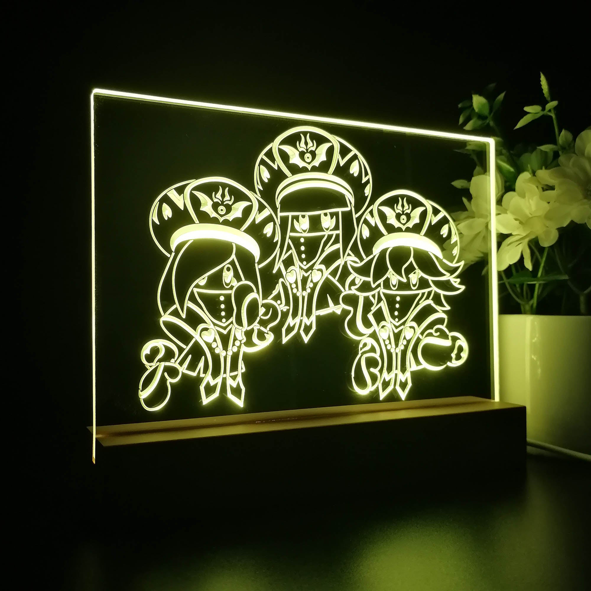 Star alliance The Three mage sister 3D Neon LED Night Light Sign