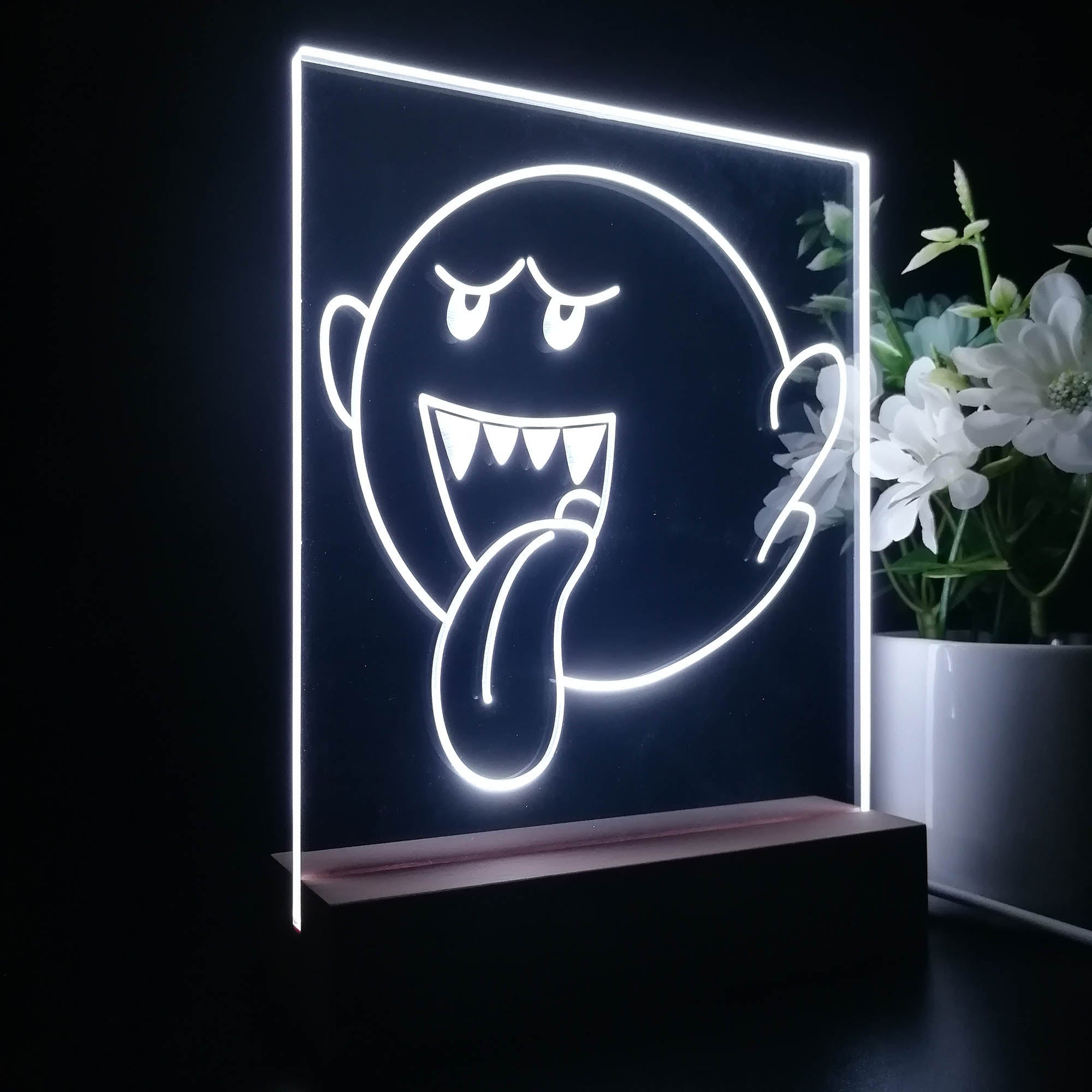 Super Maria Boo Ghost 3D LED Optical Illusion Sleep Night Light