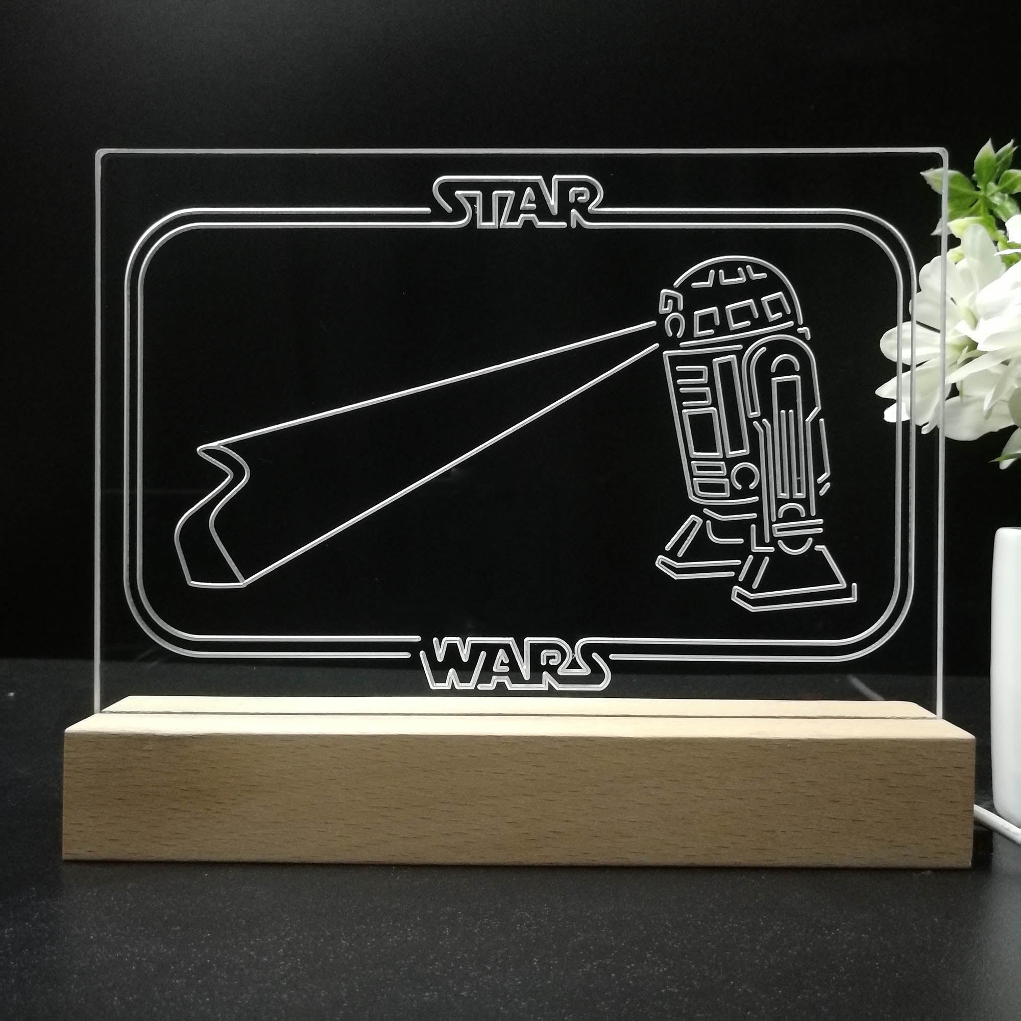 R2C2 Stars Wars Room 3D LED Illusion Night Light