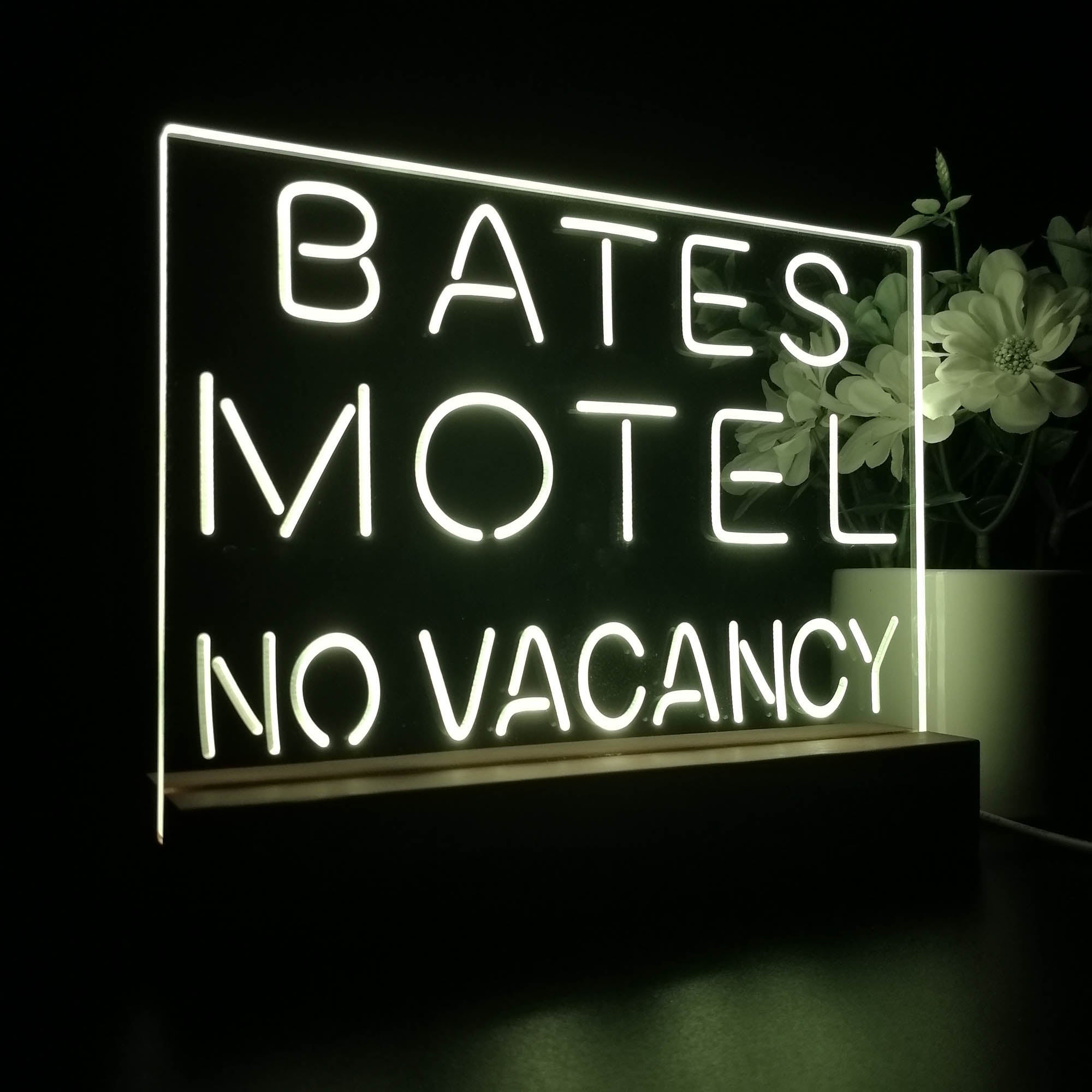 Bates Motel No Vacancy 3D LED Illusion Night Light