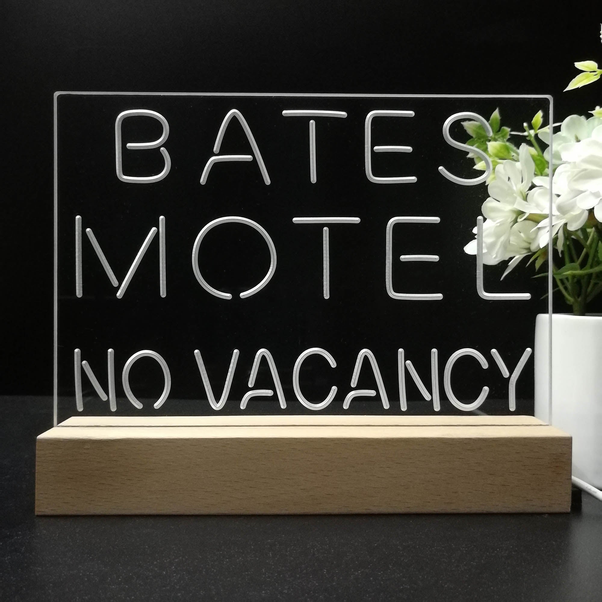 Bates Motel No Vacancy 3D LED Illusion Night Light