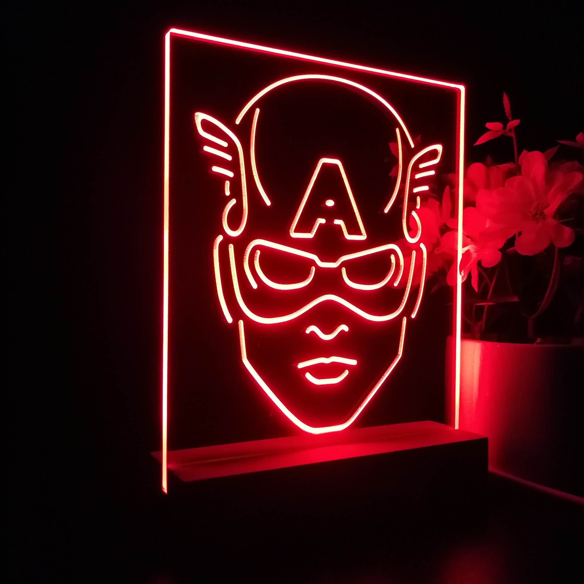 Captain America 3D LED Illusion Night Light