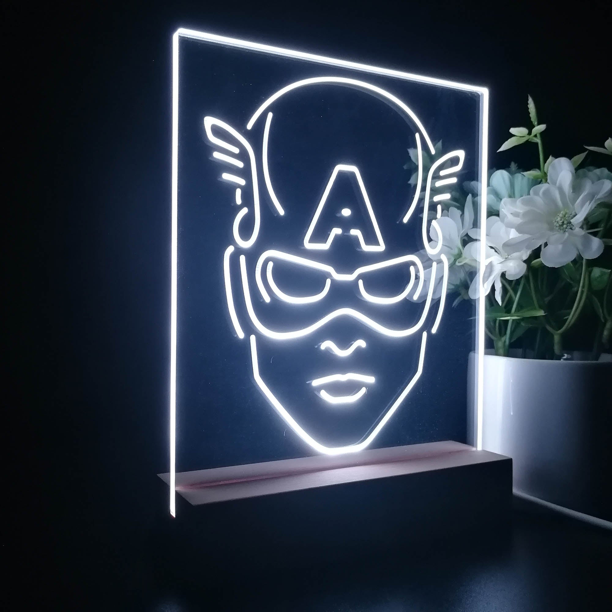 Captain America 3D LED Illusion Night Light