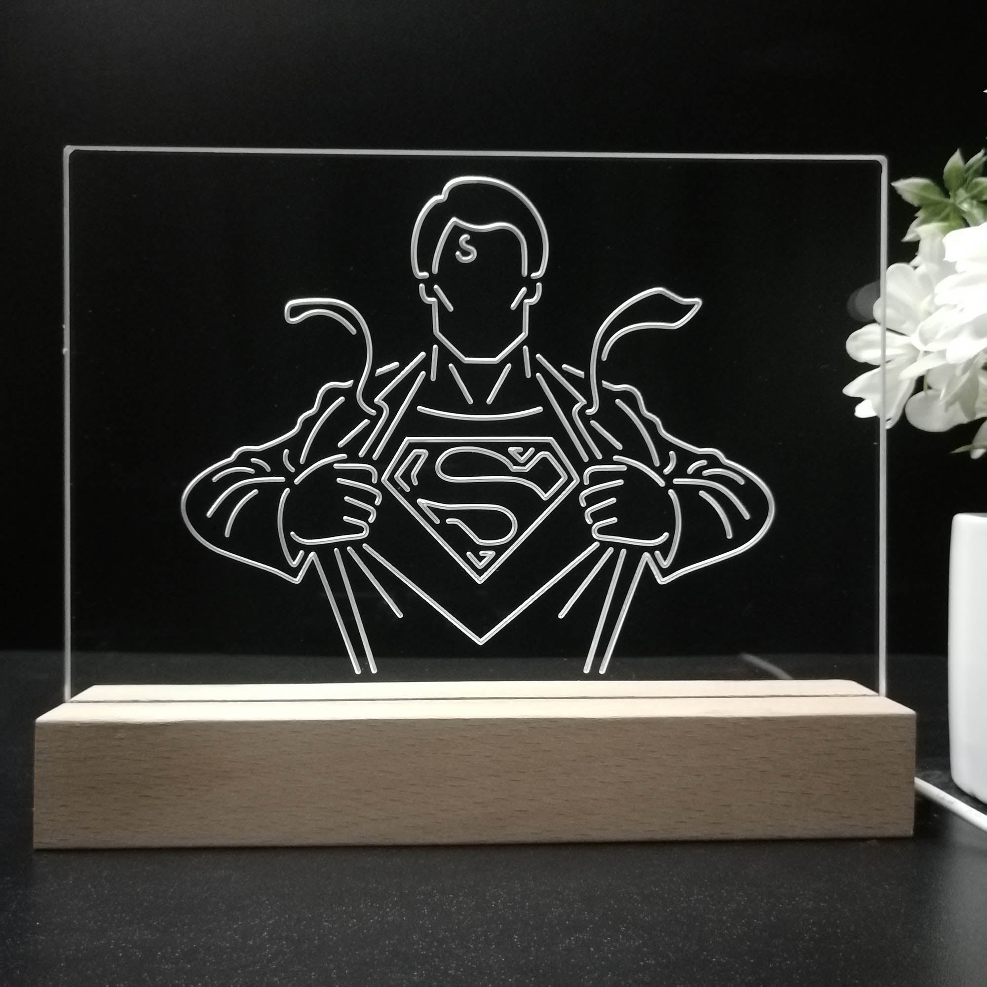 Superman Hero 3D LED Illusion Night Light