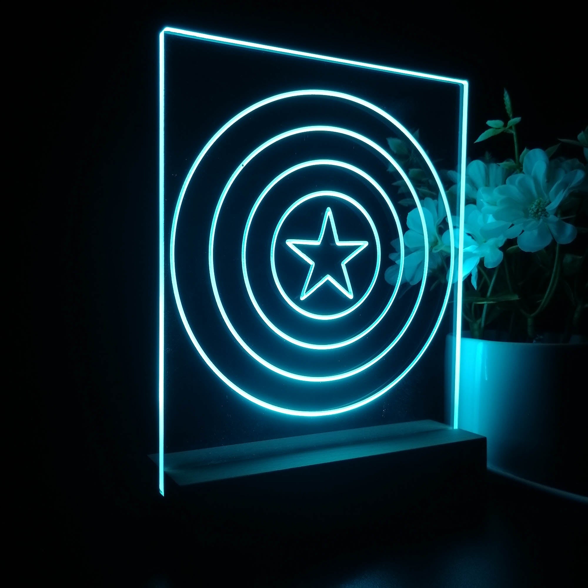 Captain America Shield 3D LED Illusion Night Light