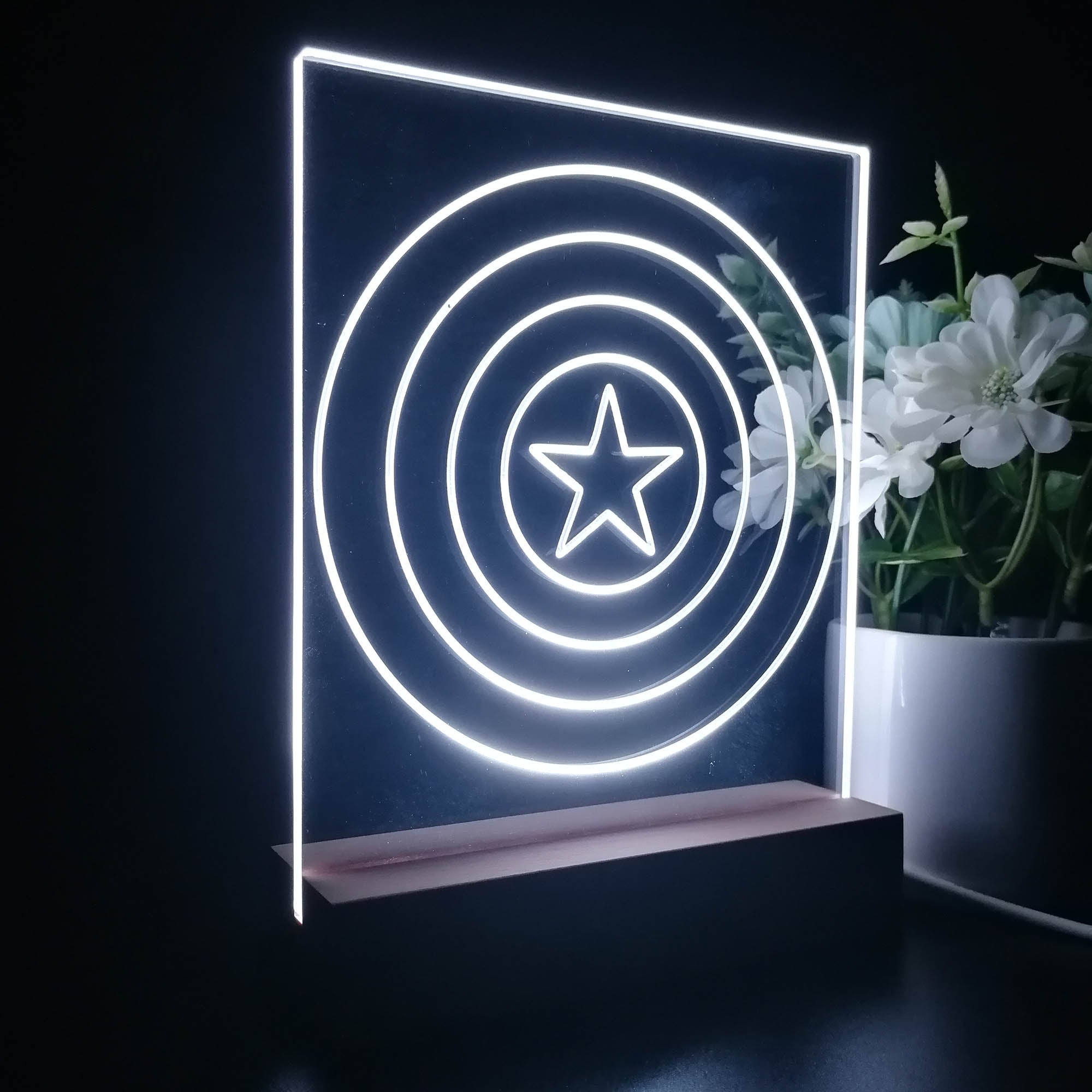 Captain America Shield 3D LED Illusion Night Light