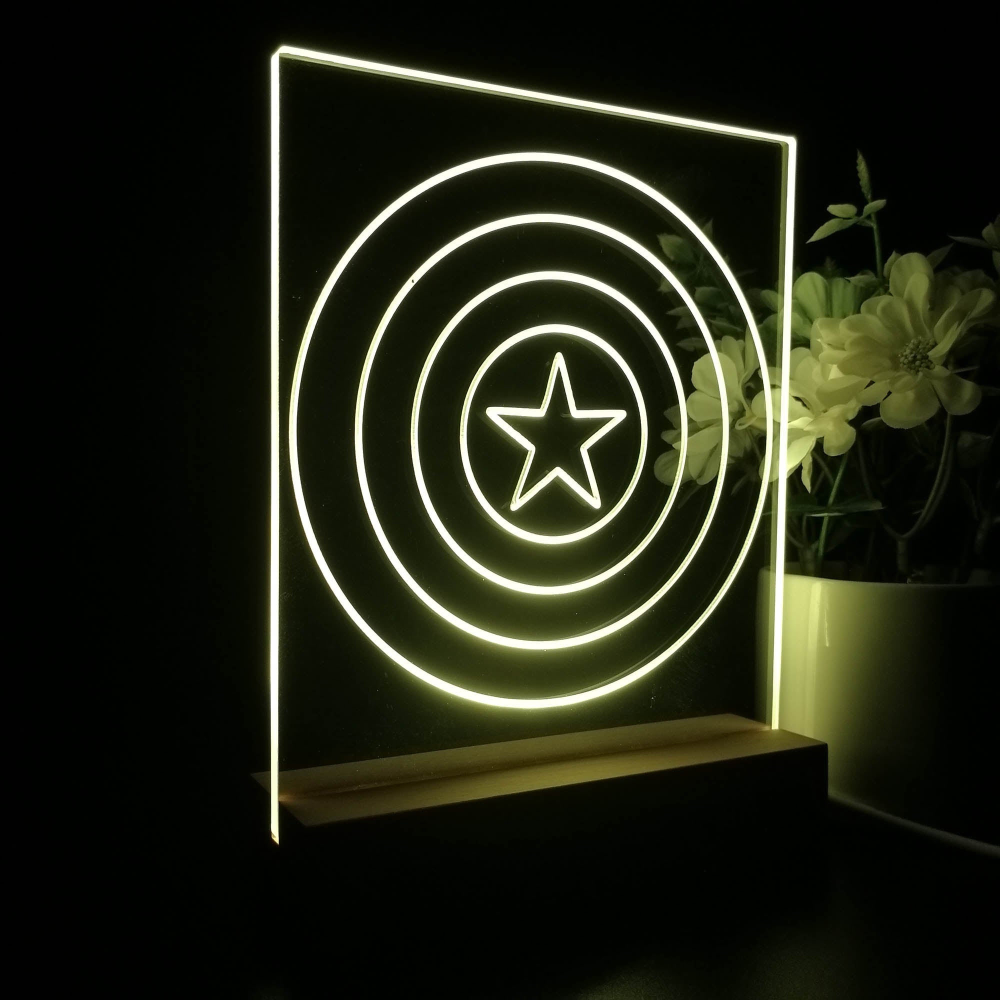 Captain America Shield 3D LED Illusion Night Light